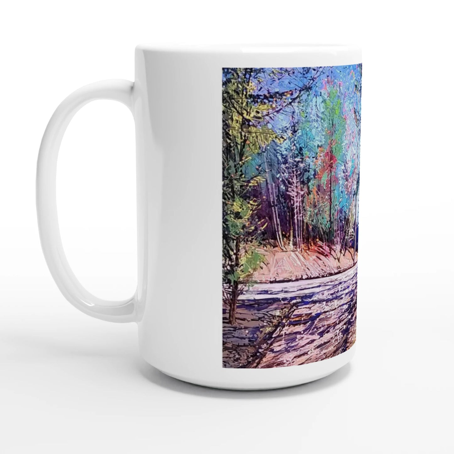 Road twist - White 15oz Ceramic Mug - eduardgurevich