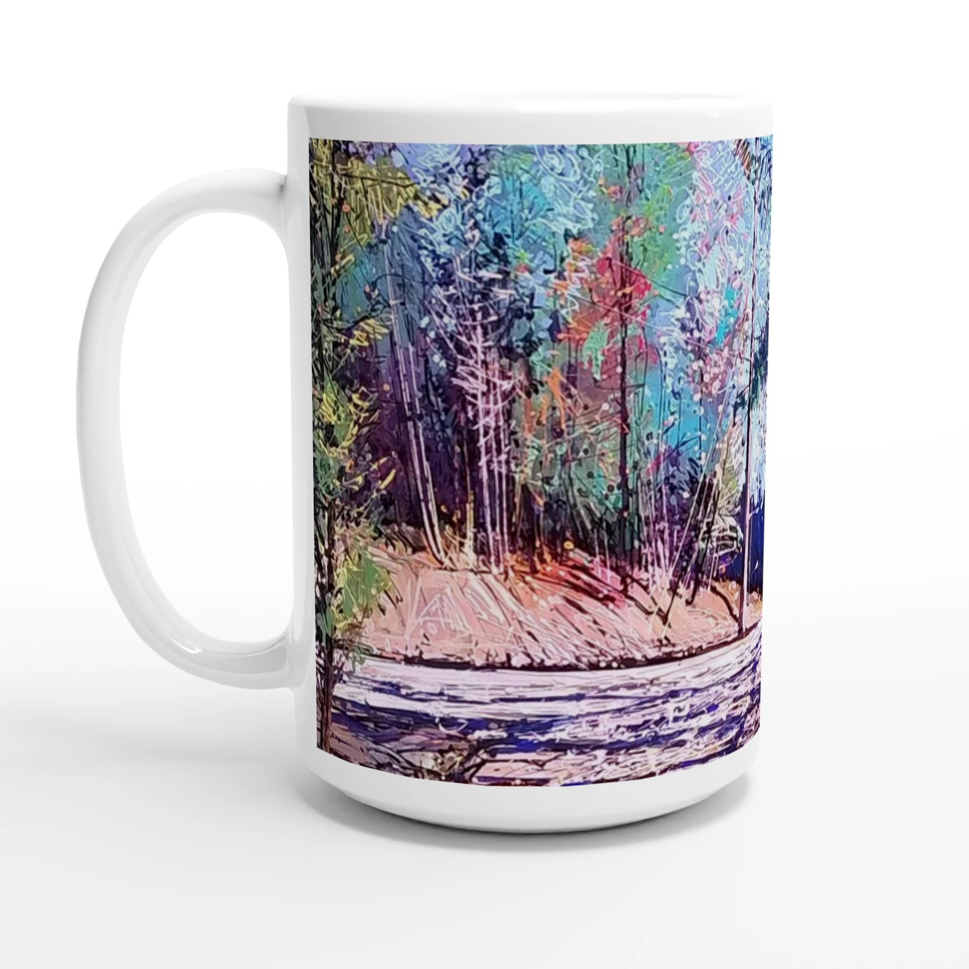 Road twist - White 15oz Ceramic Mug - eduardgurevich