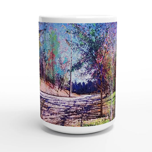 Road twist - White 15oz Ceramic Mug - eduardgurevich