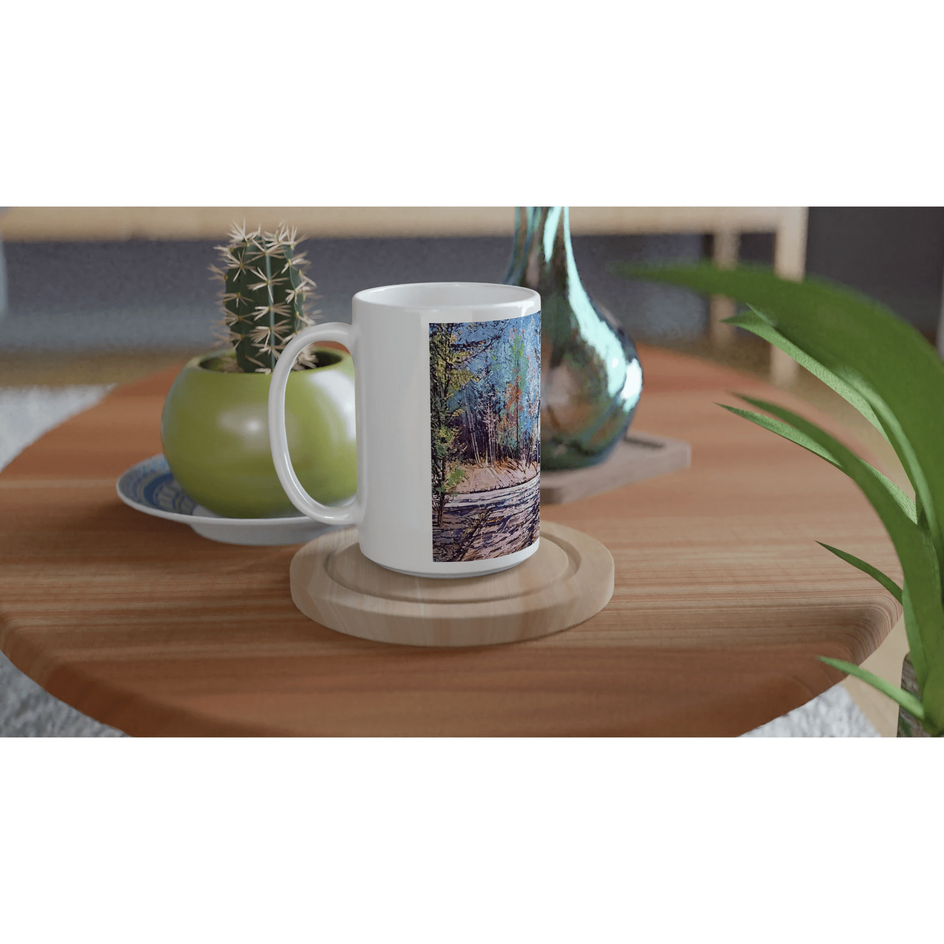 Road twist - White 15oz Ceramic Mug - eduardgurevich