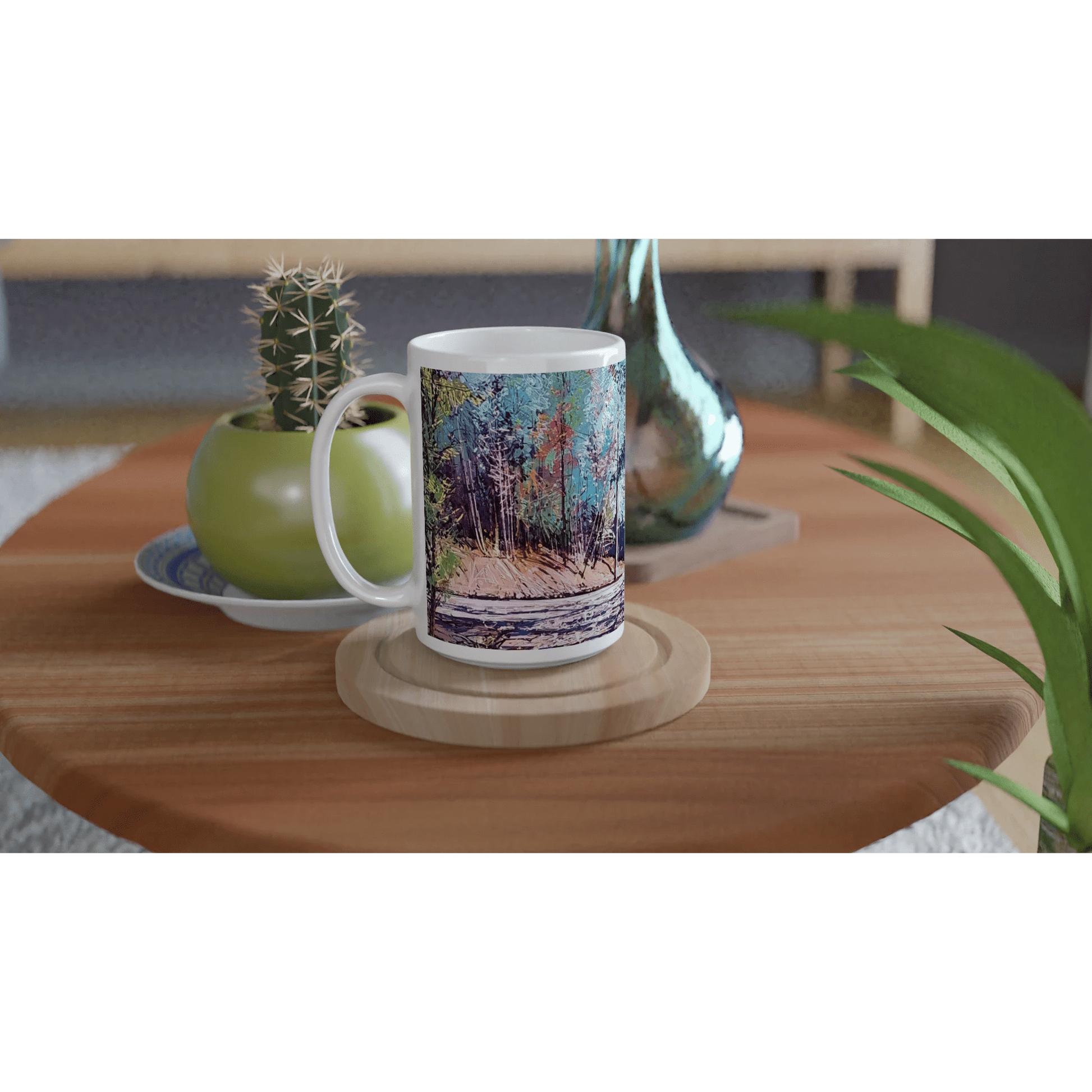Road twist - White 15oz Ceramic Mug - eduardgurevich