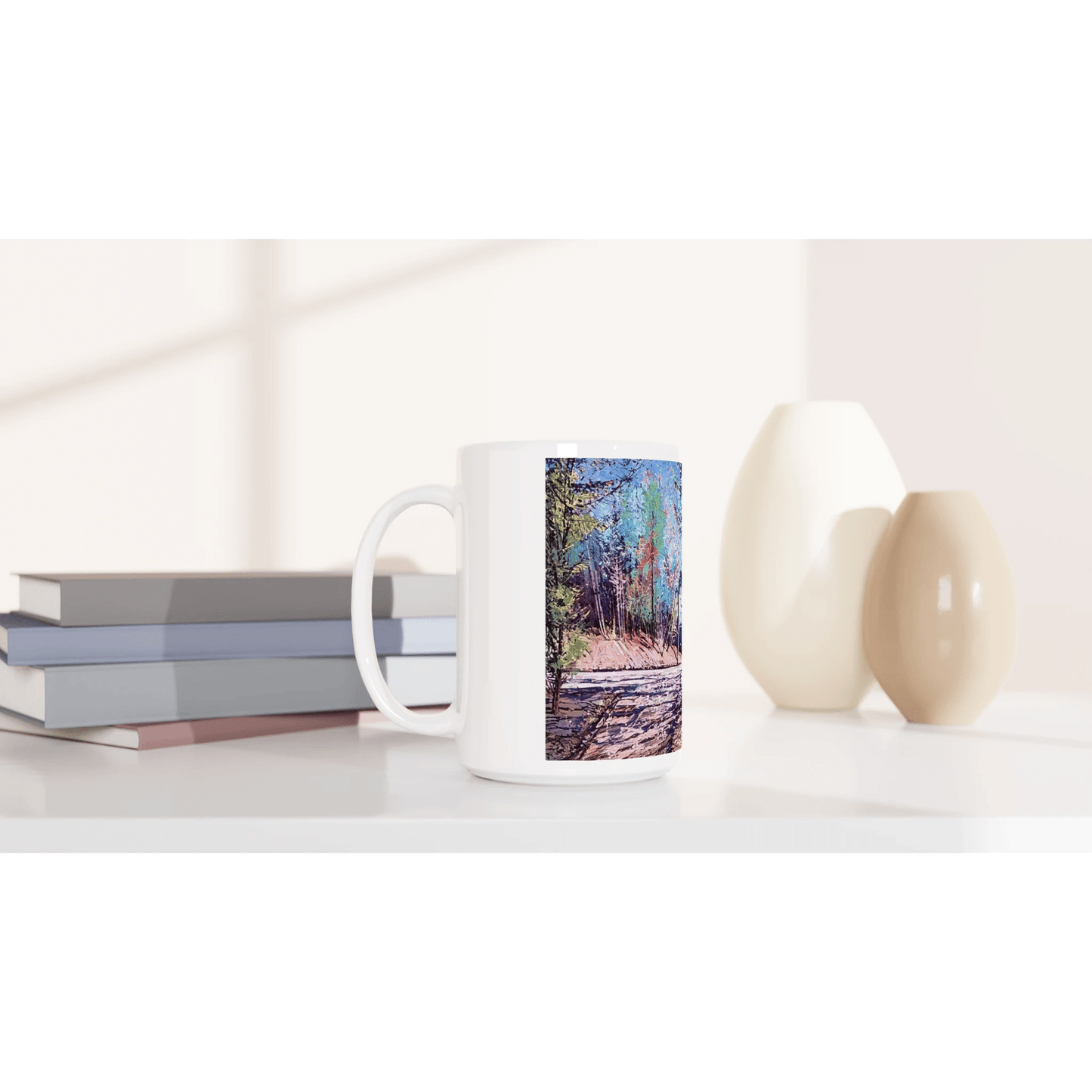 Road twist - White 15oz Ceramic Mug - eduardgurevich