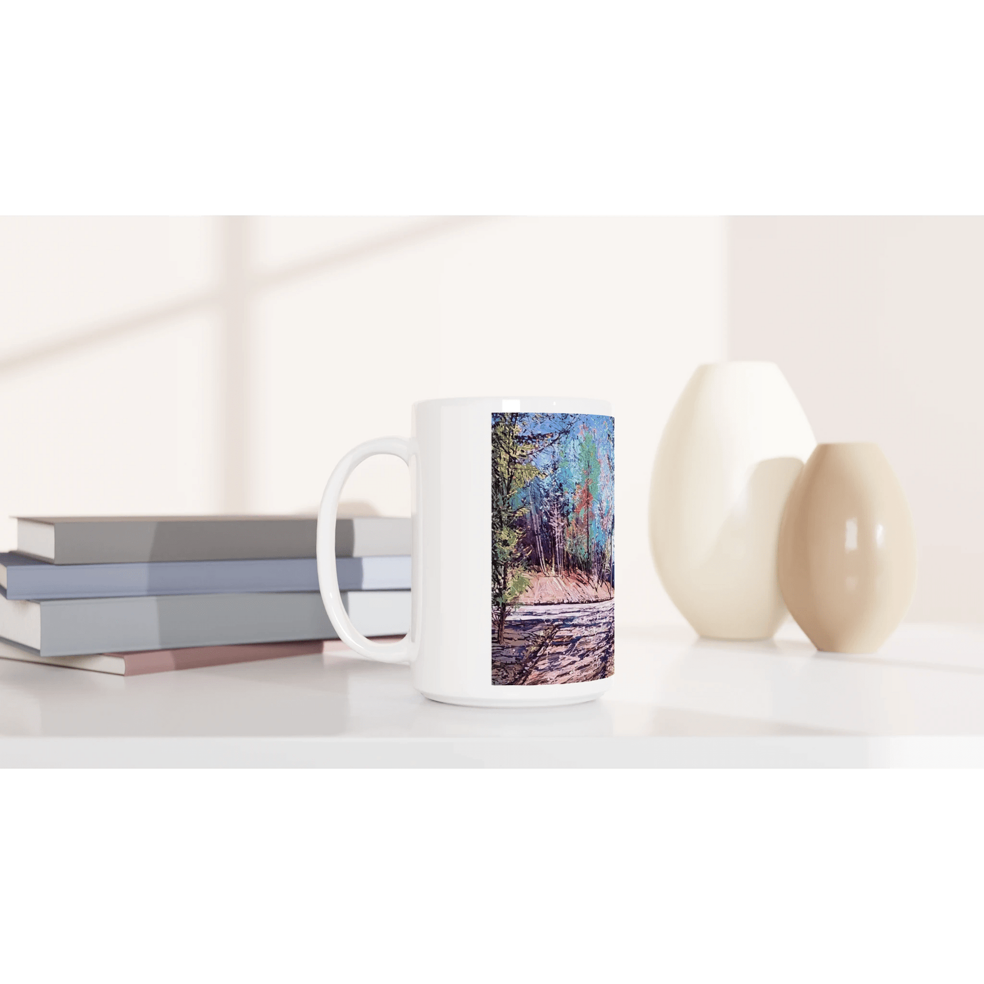 Road twist - White 15oz Ceramic Mug - eduardgurevich
