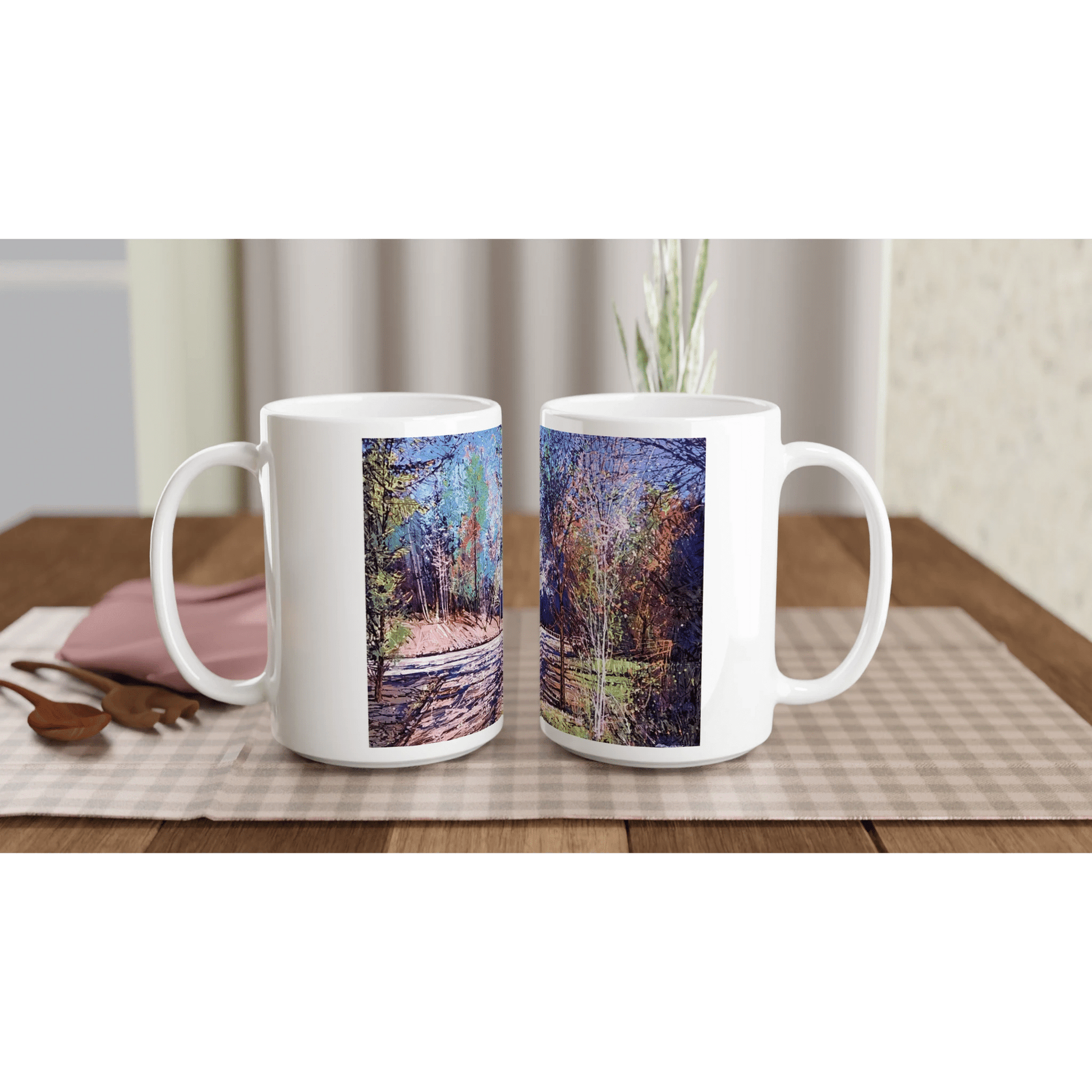 Road twist - White 15oz Ceramic Mug - eduardgurevich