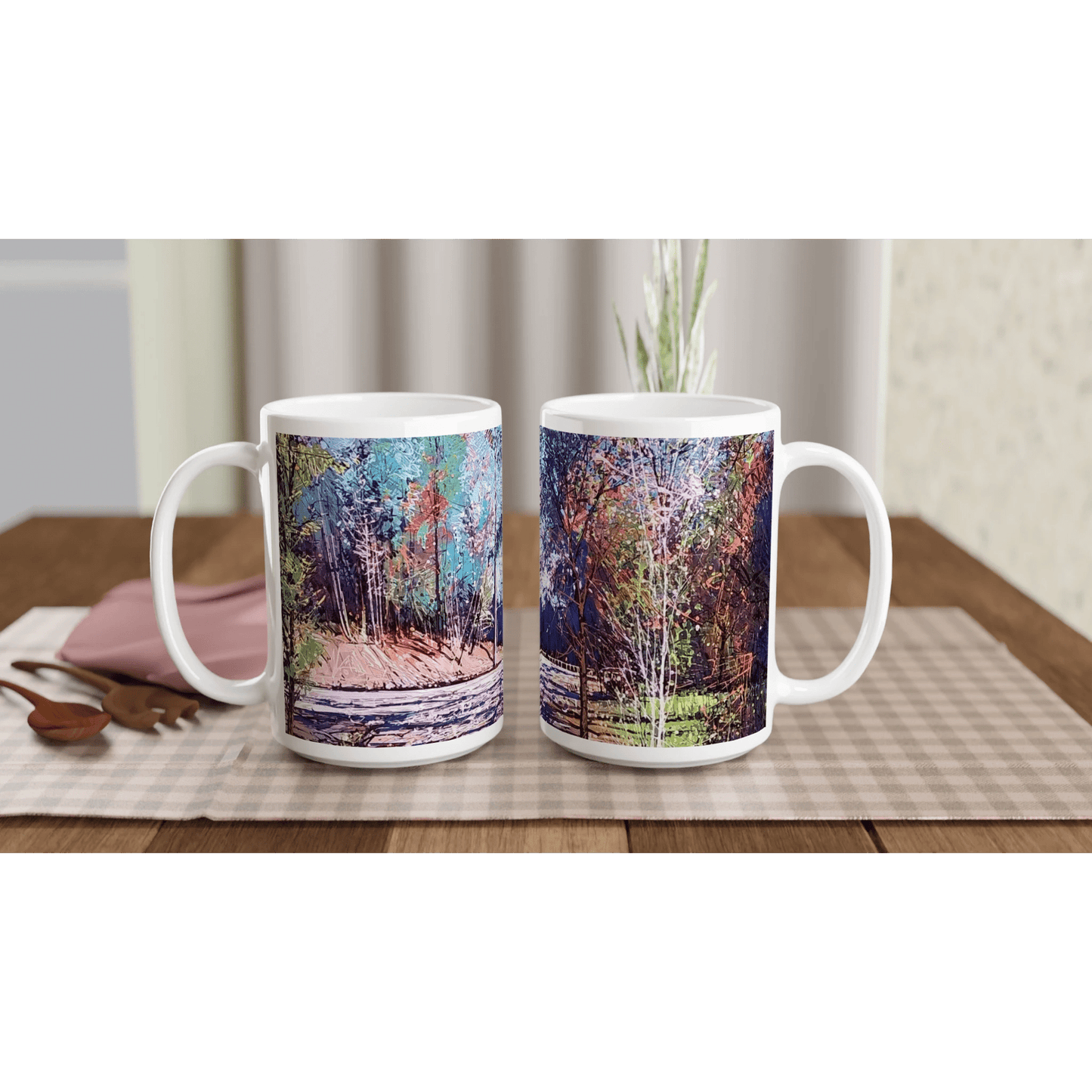 Road twist - White 15oz Ceramic Mug - eduardgurevich