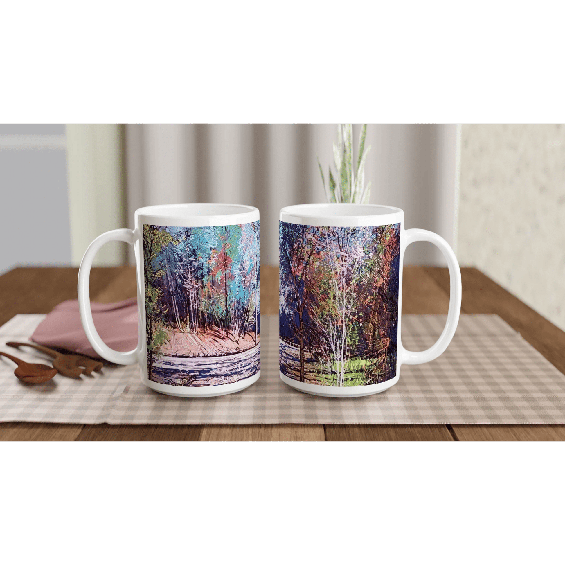 Road twist - White 15oz Ceramic Mug - eduardgurevich