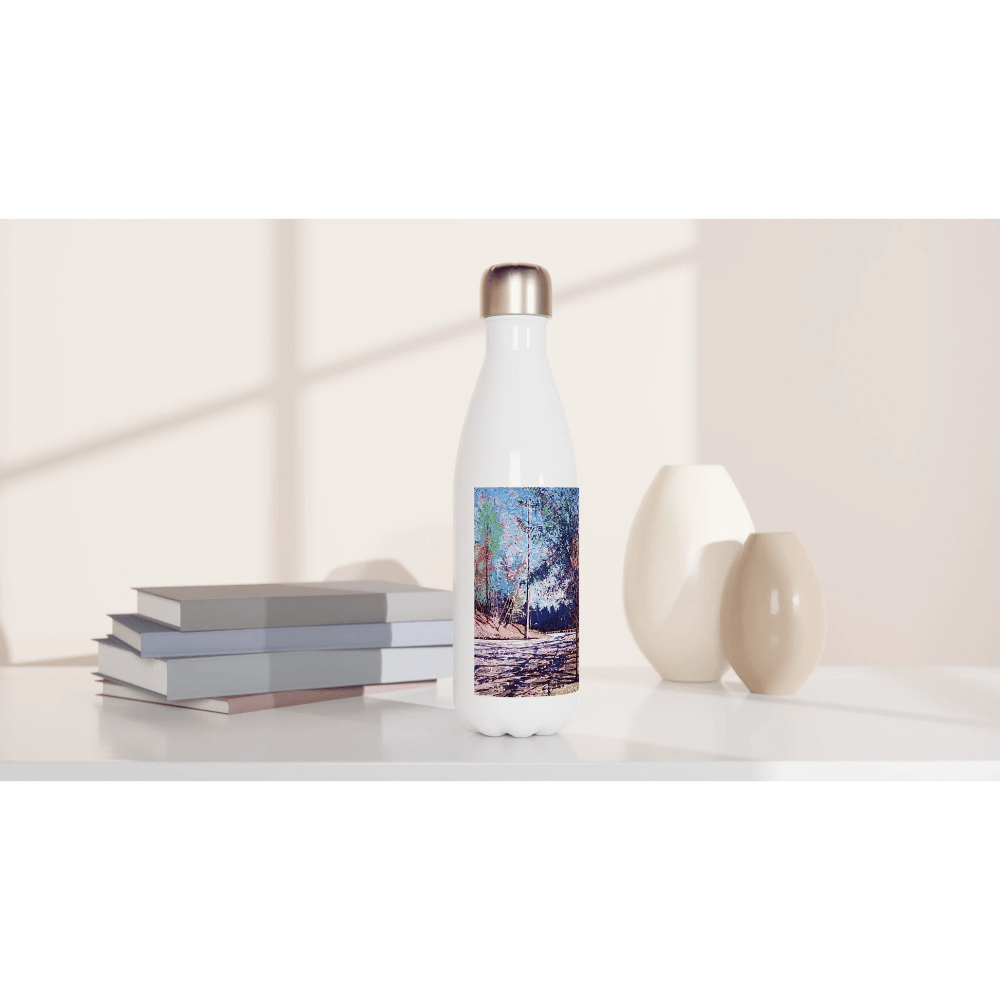 Road twist - White 17oz Stainless Steel Water Bottle - eduardgurevich