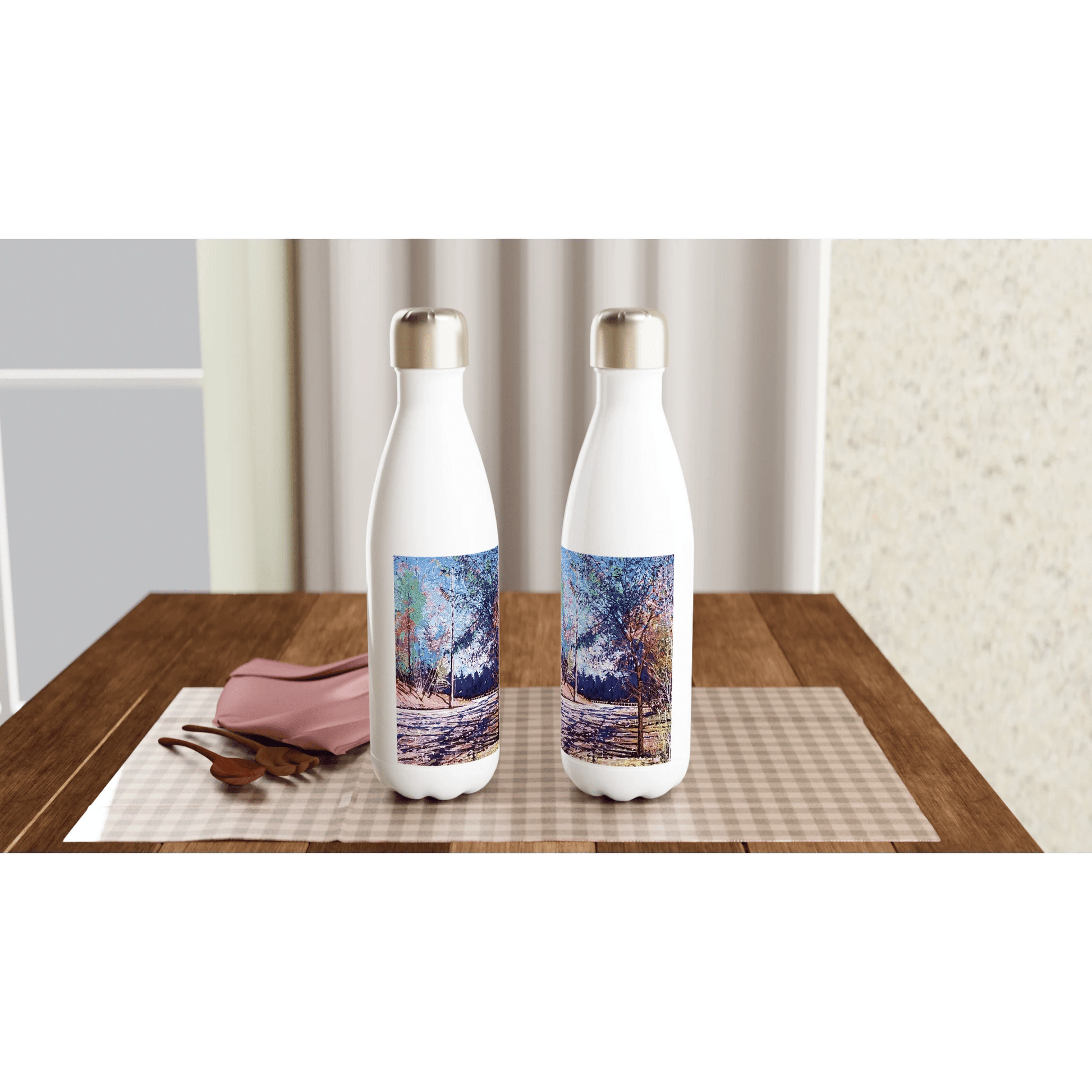 Road twist - White 17oz Stainless Steel Water Bottle - eduardgurevich
