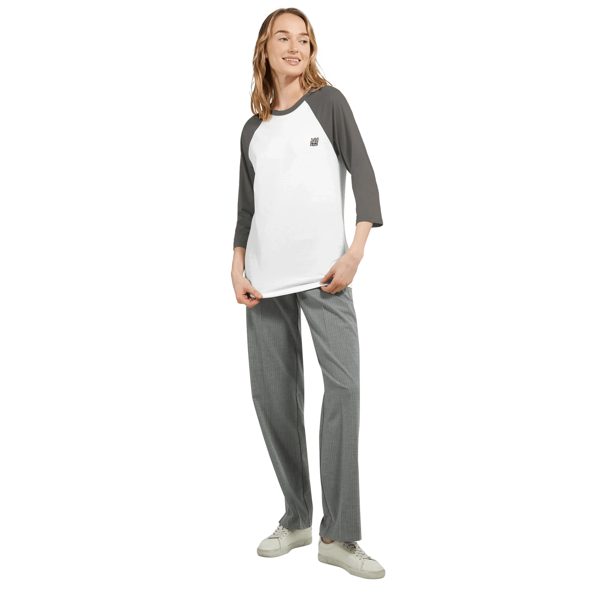 Roadside assistance - Unisex 3/4 sleeve Raglan T-shirt - eduardgurevich XL White and Black