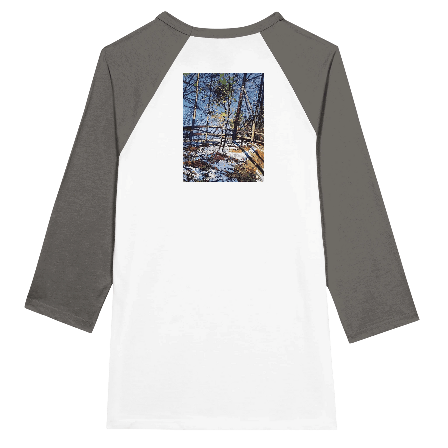 Roadside assistance - Unisex 3/4 sleeve Raglan T-shirt - eduardgurevich XL White and Black
