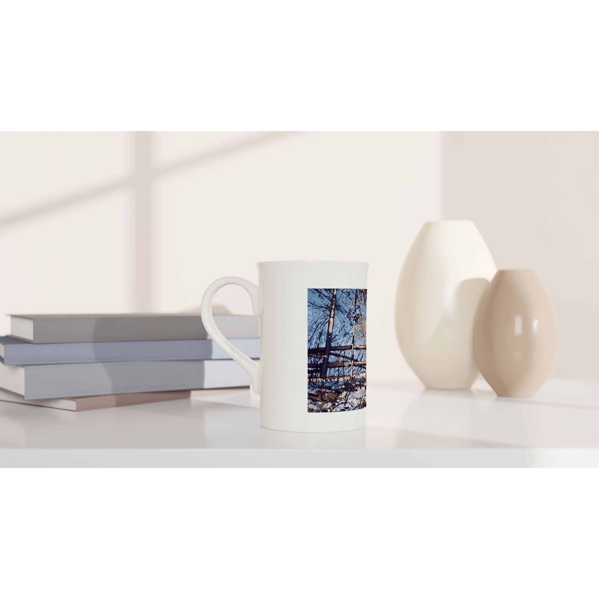 Roadside assistance - White 10oz Porcelain Slim Mug - eduardgurevich