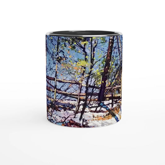 Roadside assistance - White 11oz Ceramic Mug with Color Inside - eduardgurevich