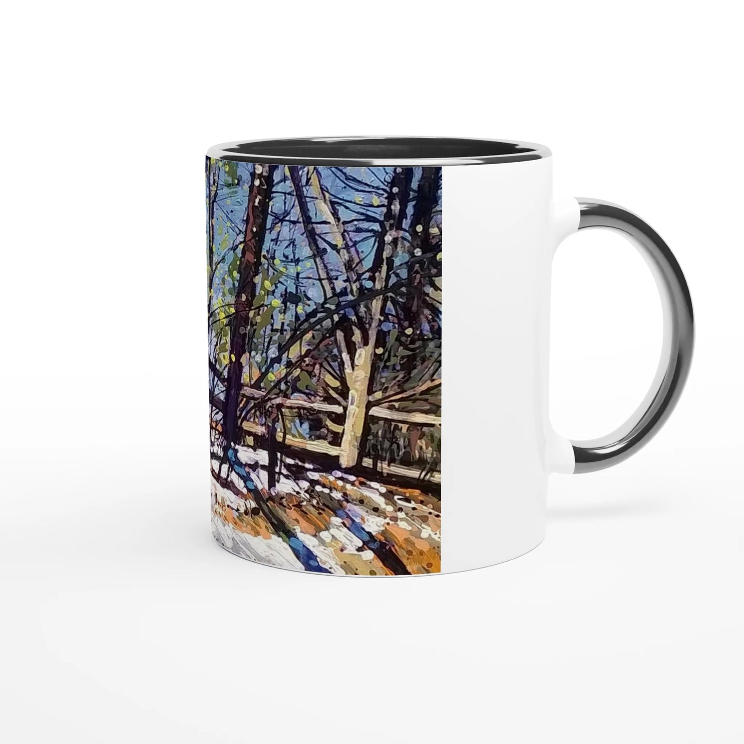 Roadside assistance - White 11oz Ceramic Mug with Color Inside - eduardgurevich