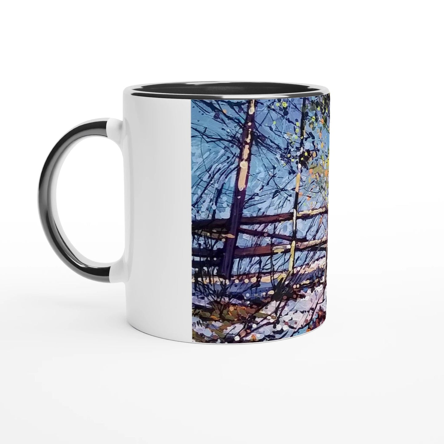 Roadside assistance - White 11oz Ceramic Mug with Color Inside - eduardgurevich