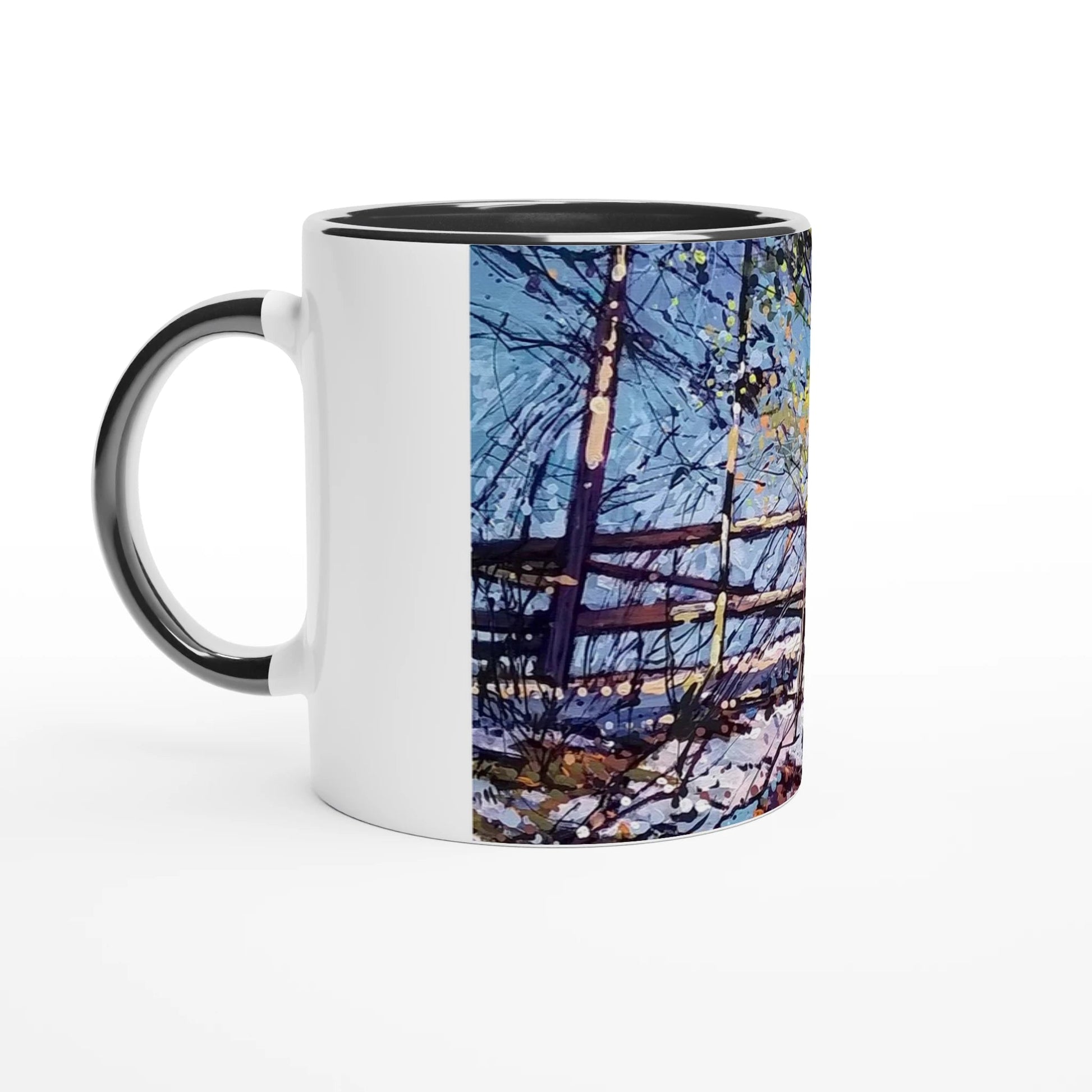 Roadside assistance - White 11oz Ceramic Mug with Color Inside - eduardgurevich