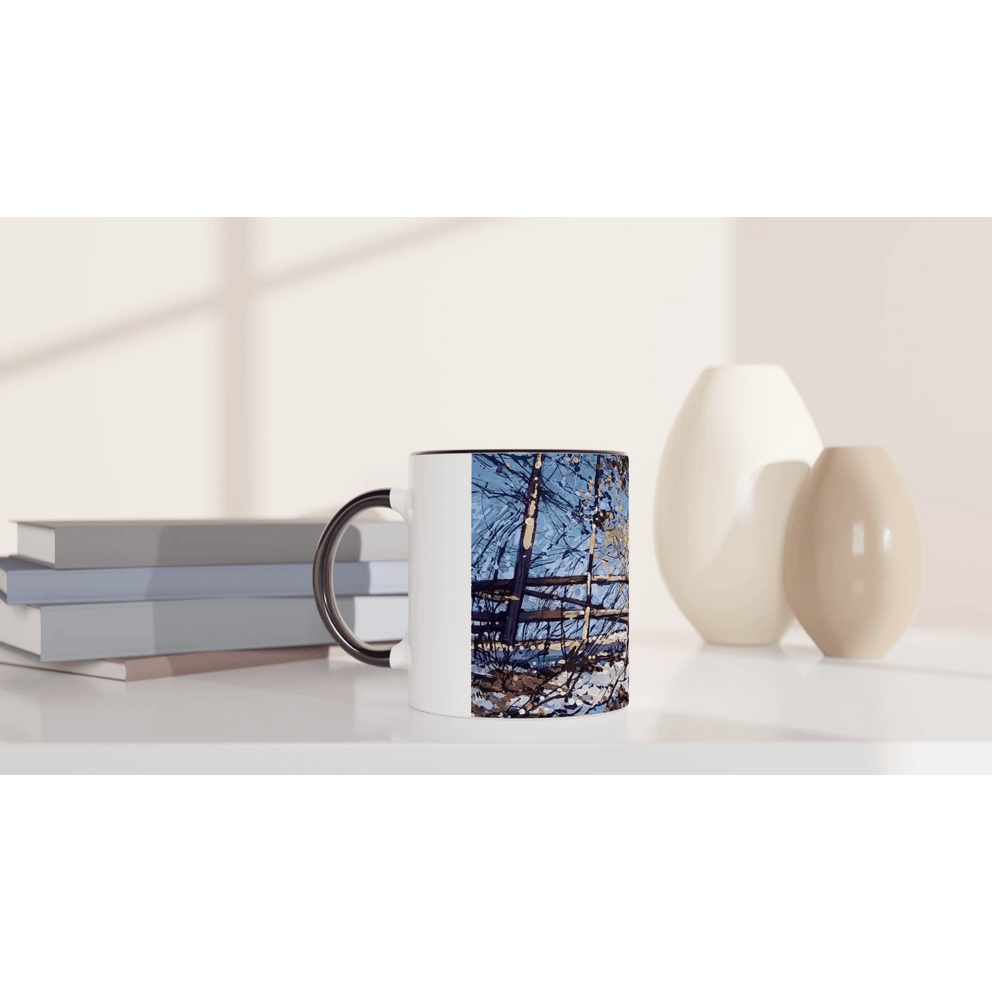 Roadside assistance - White 11oz Ceramic Mug with Color Inside - eduardgurevich