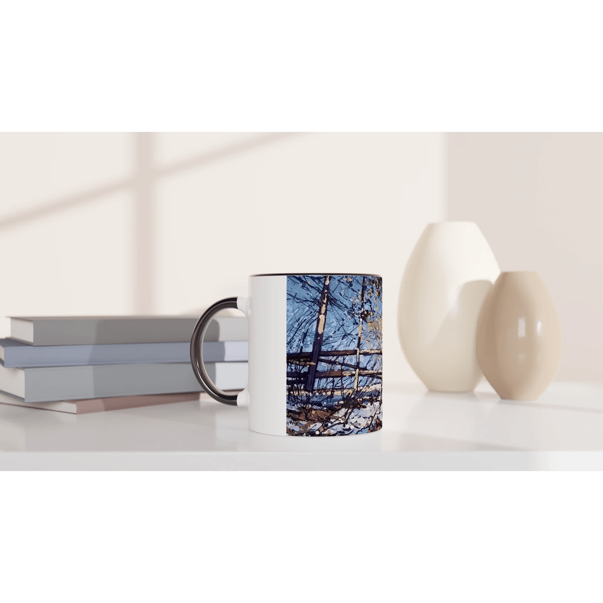 Roadside assistance - White 11oz Ceramic Mug with Color Inside - eduardgurevich