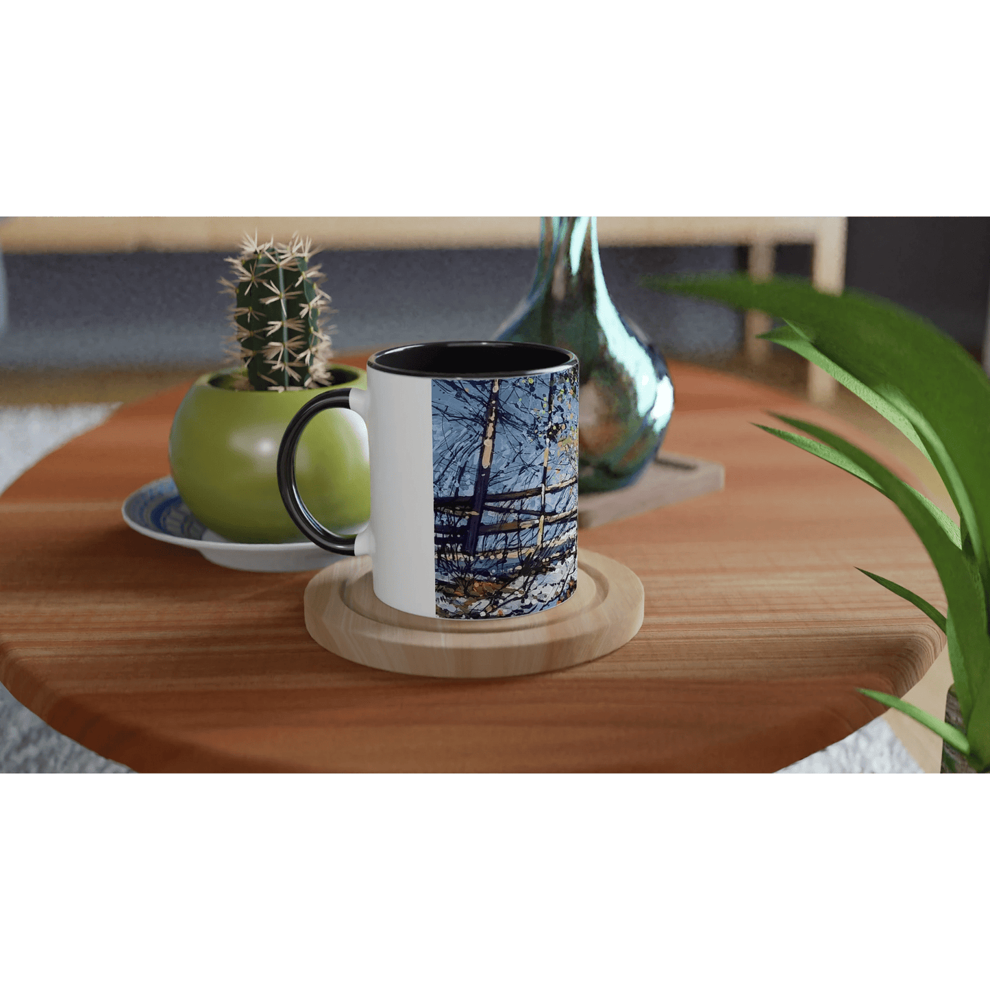Roadside assistance - White 11oz Ceramic Mug with Color Inside - eduardgurevich