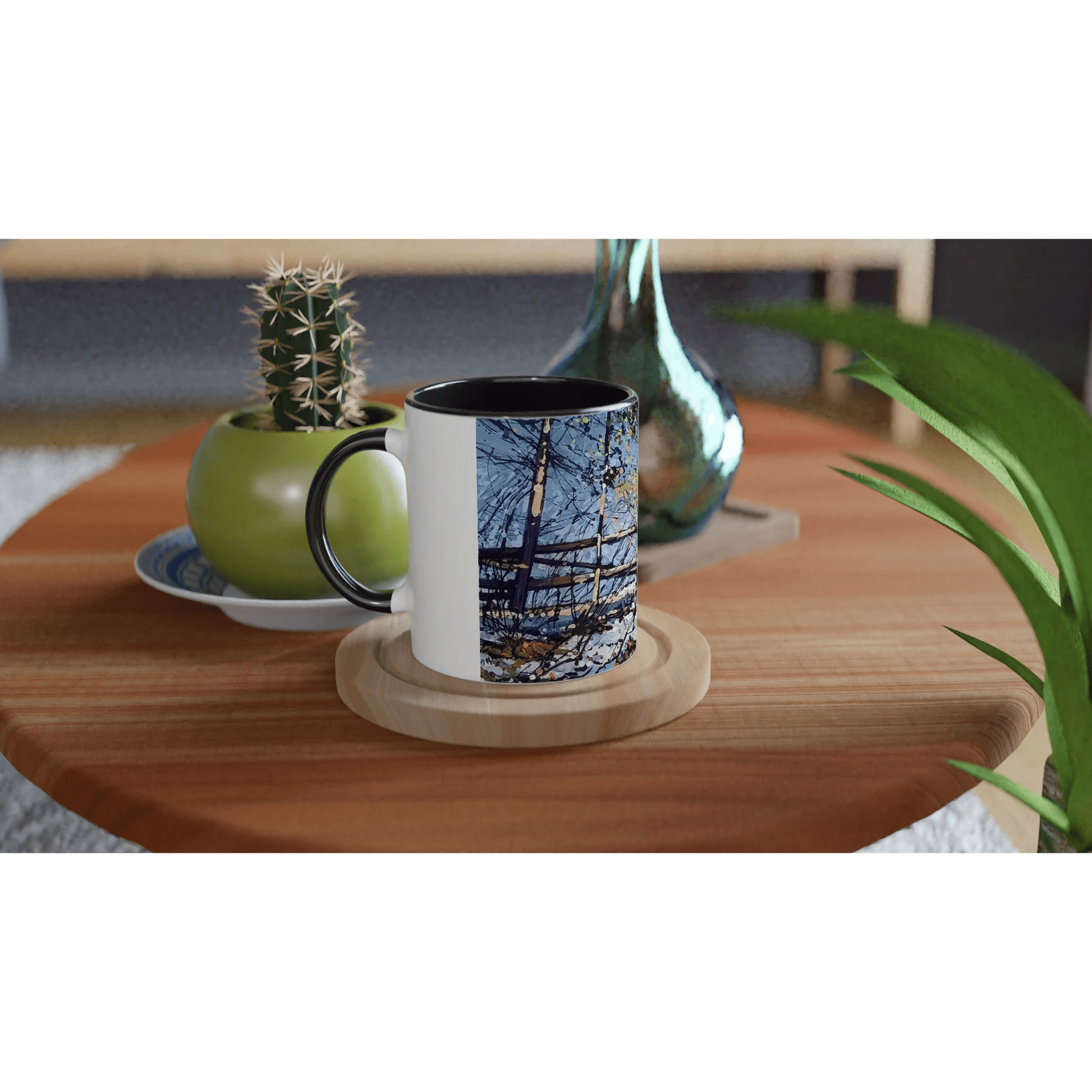 Roadside assistance - White 11oz Ceramic Mug with Color Inside - eduardgurevich