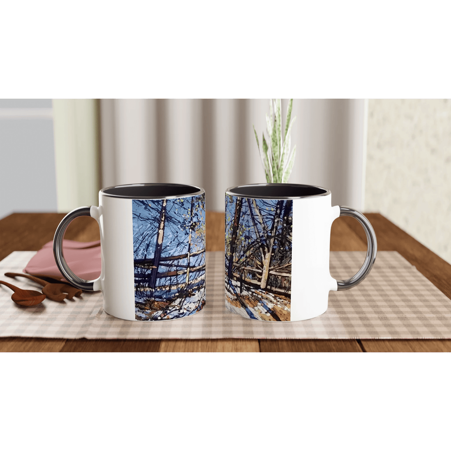 Roadside assistance - White 11oz Ceramic Mug with Color Inside - eduardgurevich