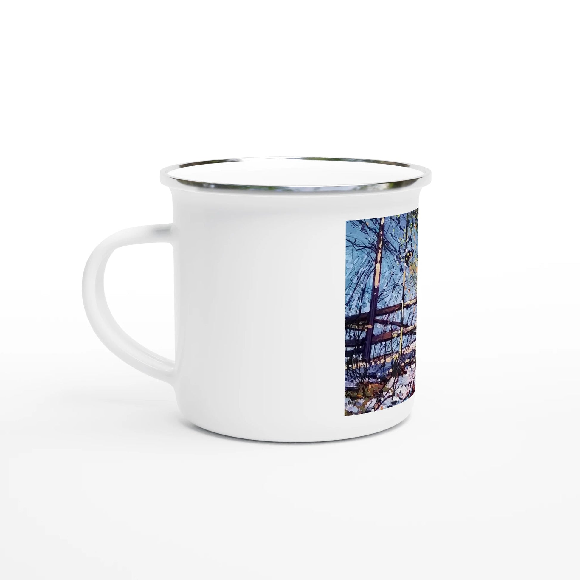 Roadside assistance - White 12oz Enamel Mug - eduardgurevich