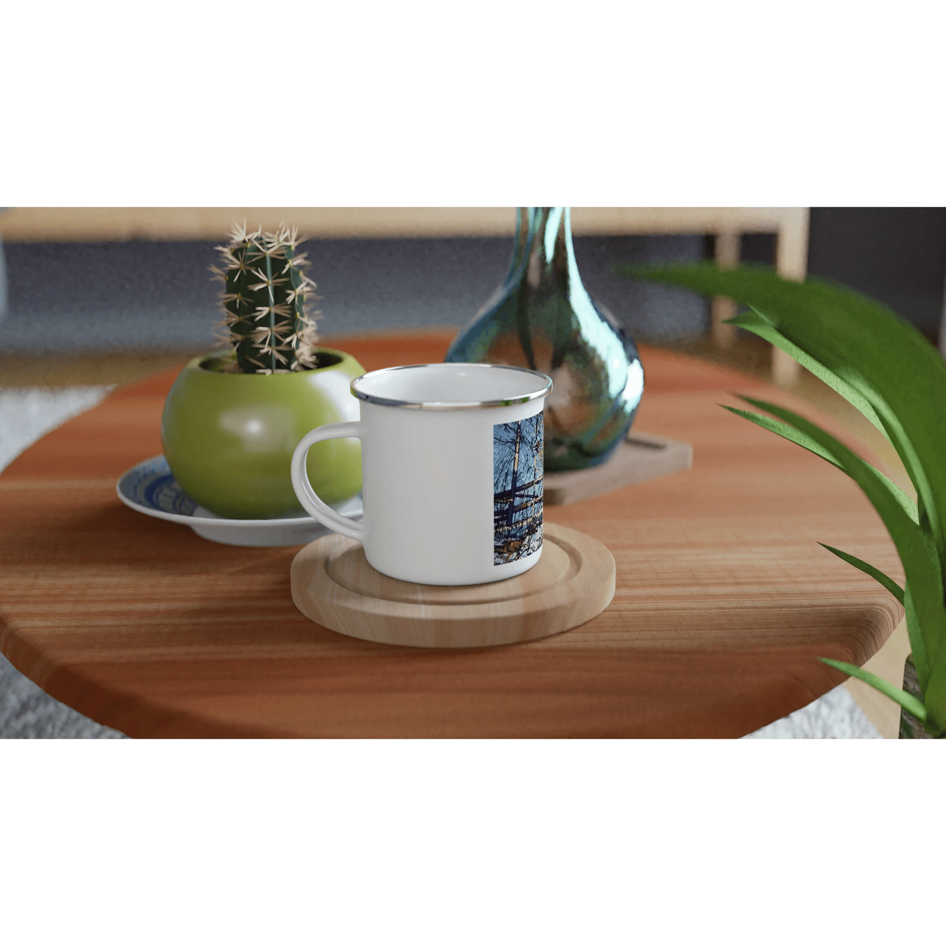 Roadside assistance - White 12oz Enamel Mug - eduardgurevich
