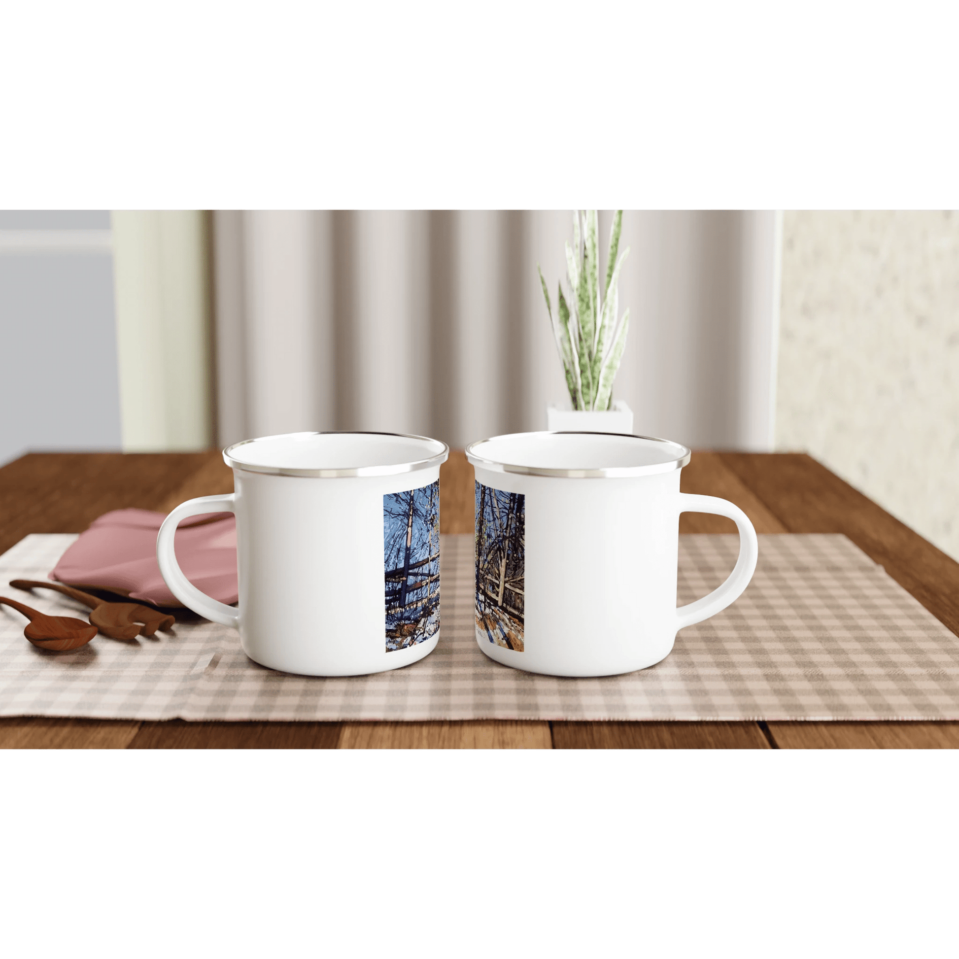Roadside assistance - White 12oz Enamel Mug - eduardgurevich