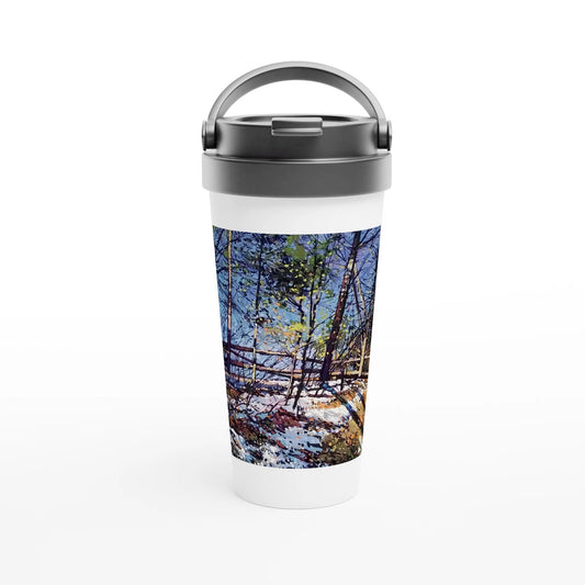 Roadside assistance - White 15oz Stainless Steel Travel Mug - eduardgurevich
