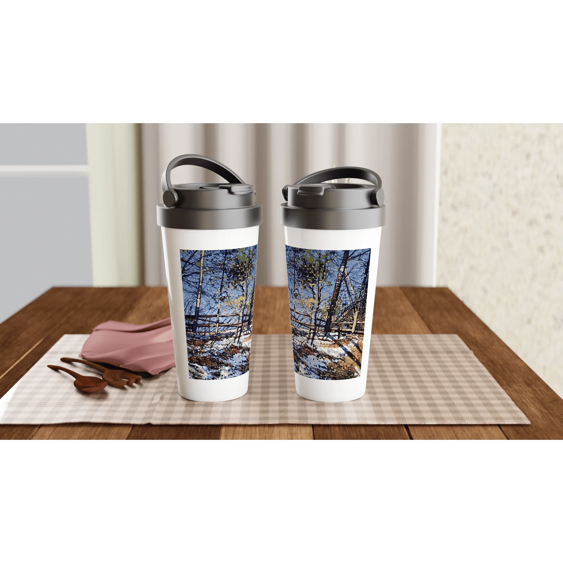 Roadside assistance - White 15oz Stainless Steel Travel Mug - eduardgurevich
