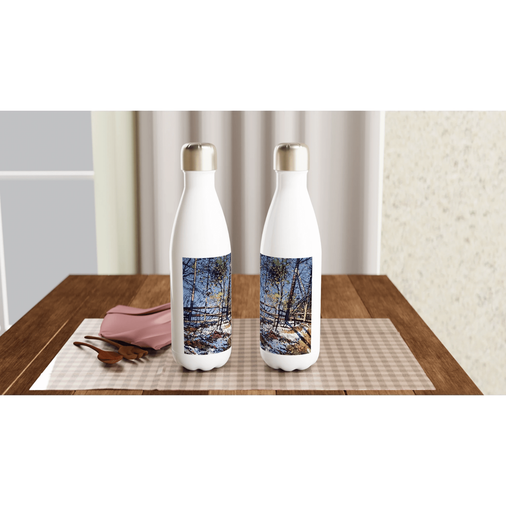 Roadside assistance - White 17oz Stainless Steel Water Bottle - eduardgurevich