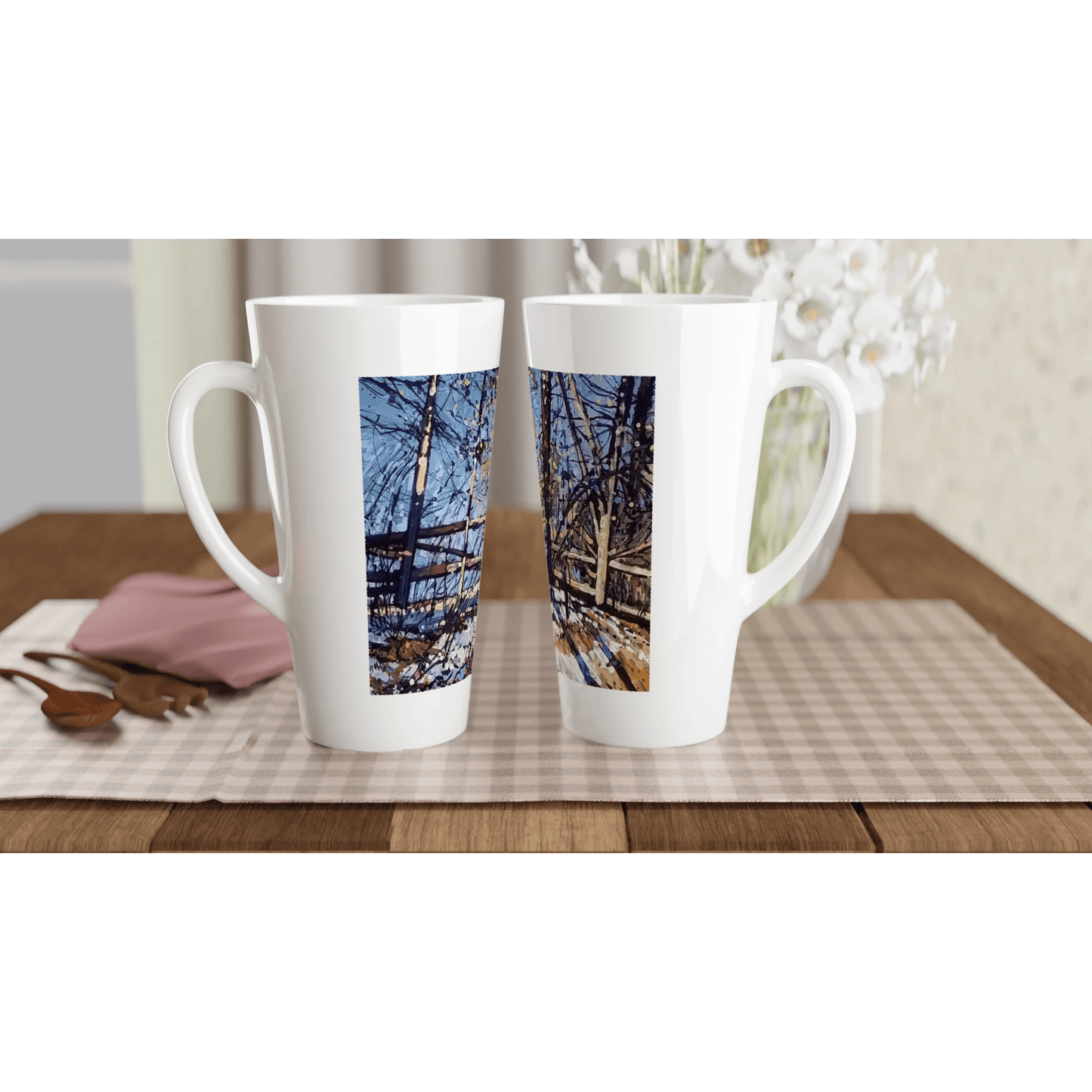 Roadside assistance - White Latte 17oz Ceramic Mug - eduardgurevich