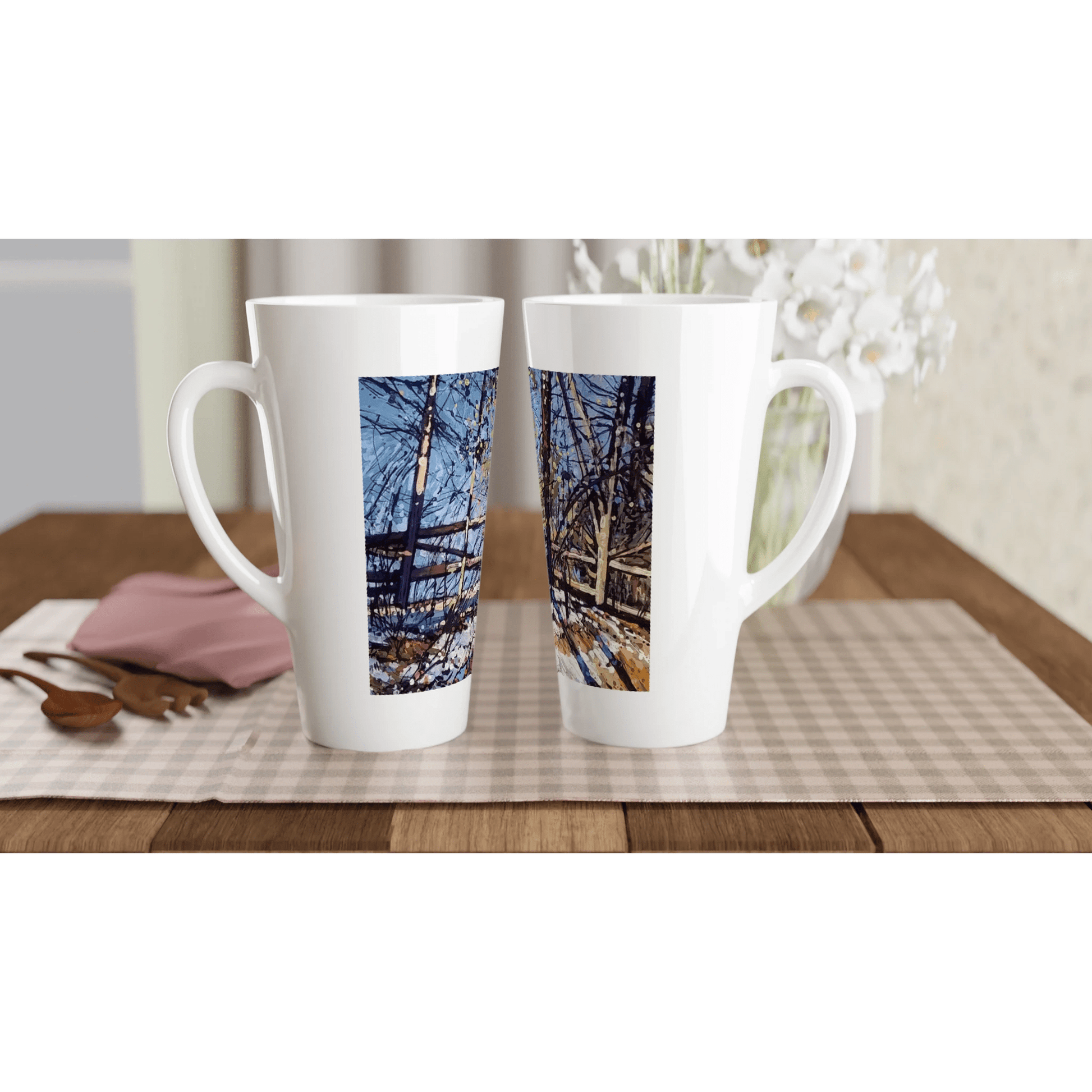 Roadside assistance - White Latte 17oz Ceramic Mug - eduardgurevich