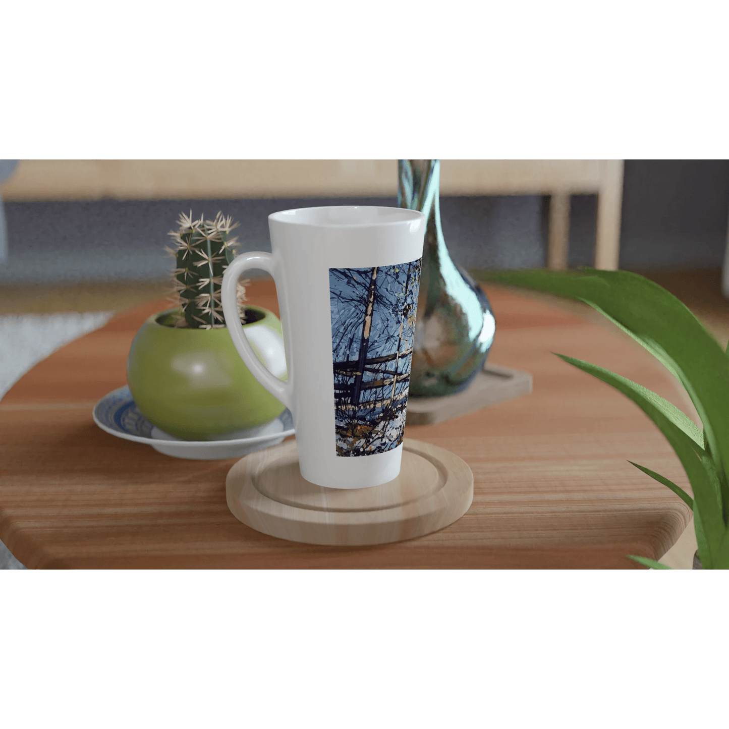 Roadside assistance - White Latte 17oz Ceramic Mug - eduardgurevich