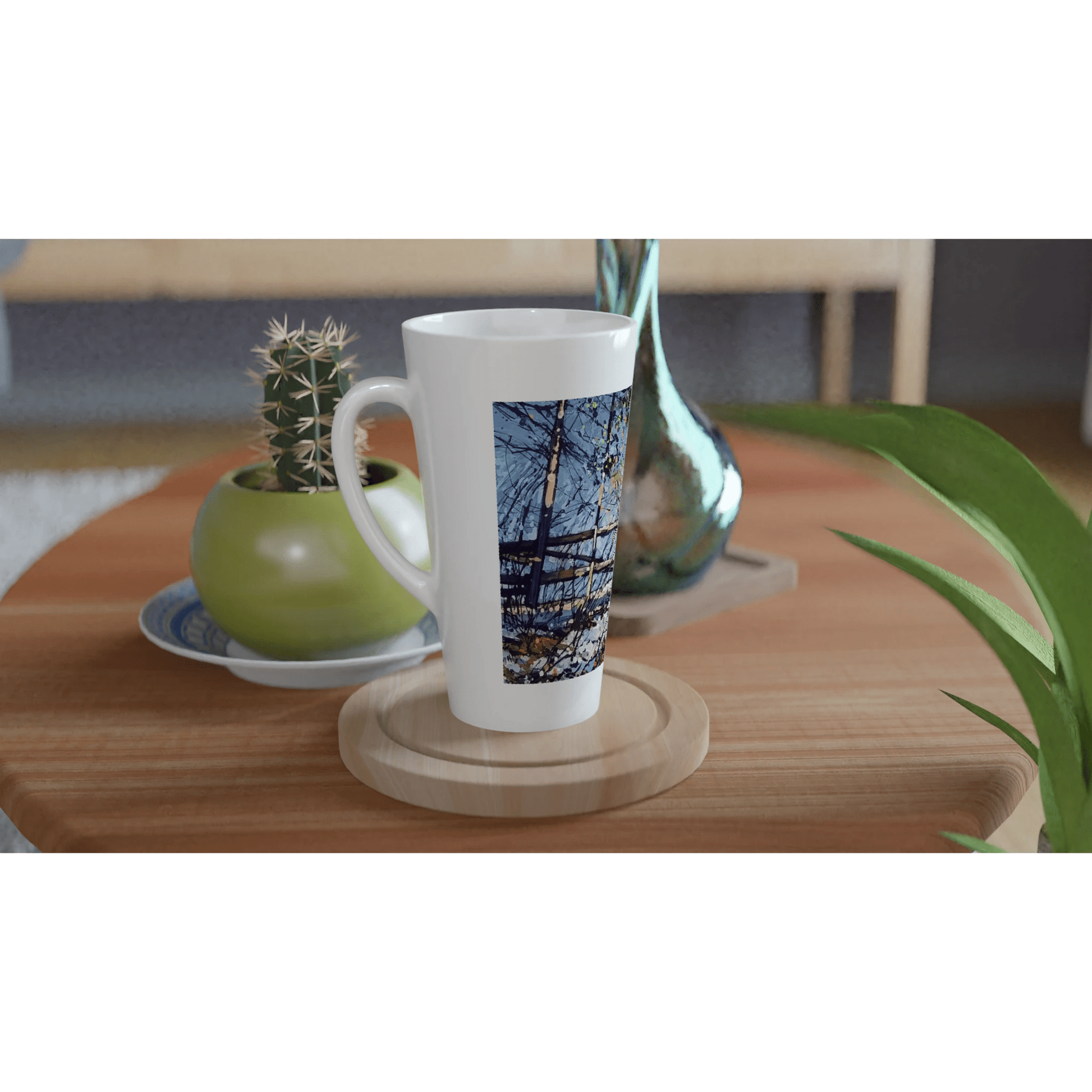 Roadside assistance - White Latte 17oz Ceramic Mug - eduardgurevich