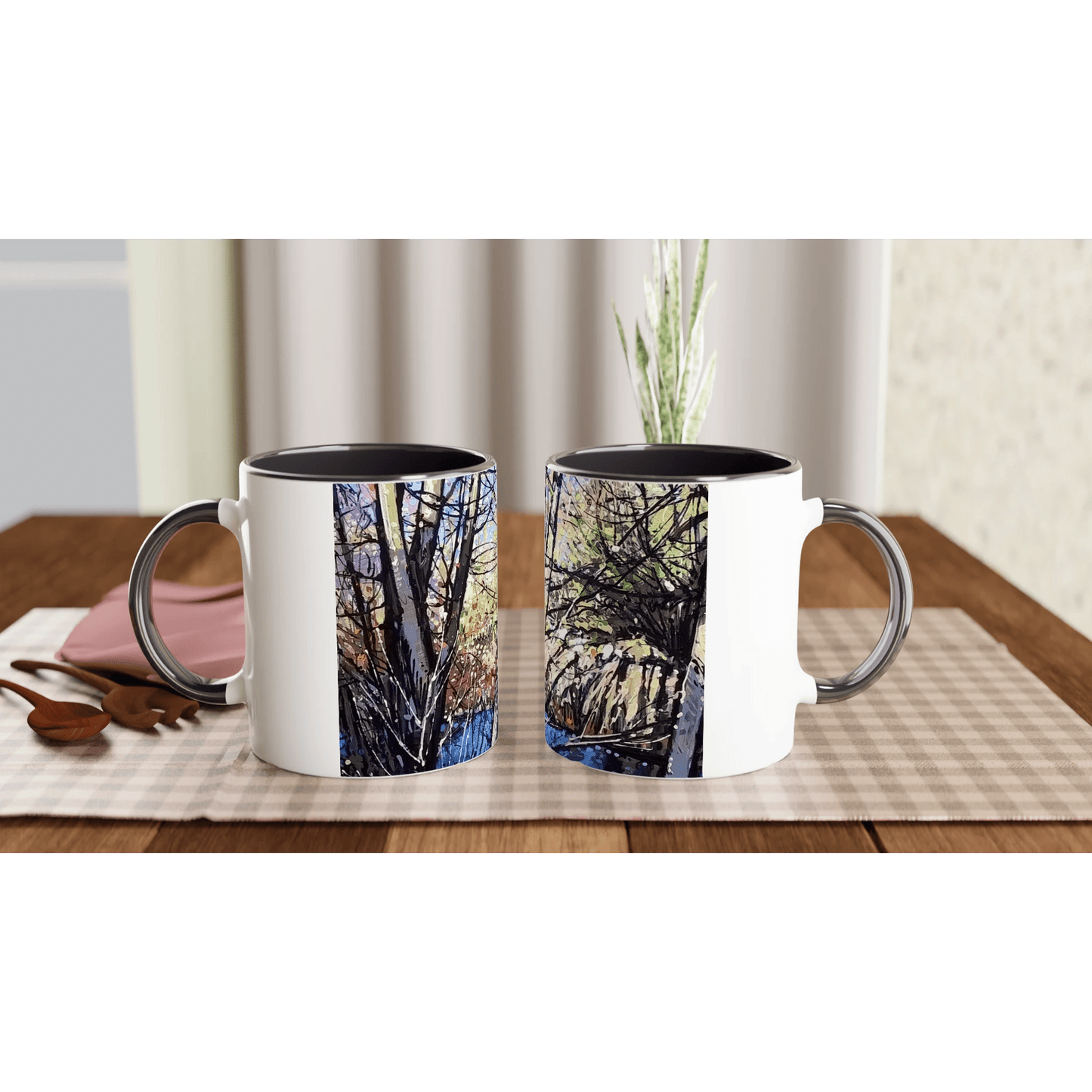 Rumors - White 11oz Ceramic Mug with Color Inside - eduardgurevich