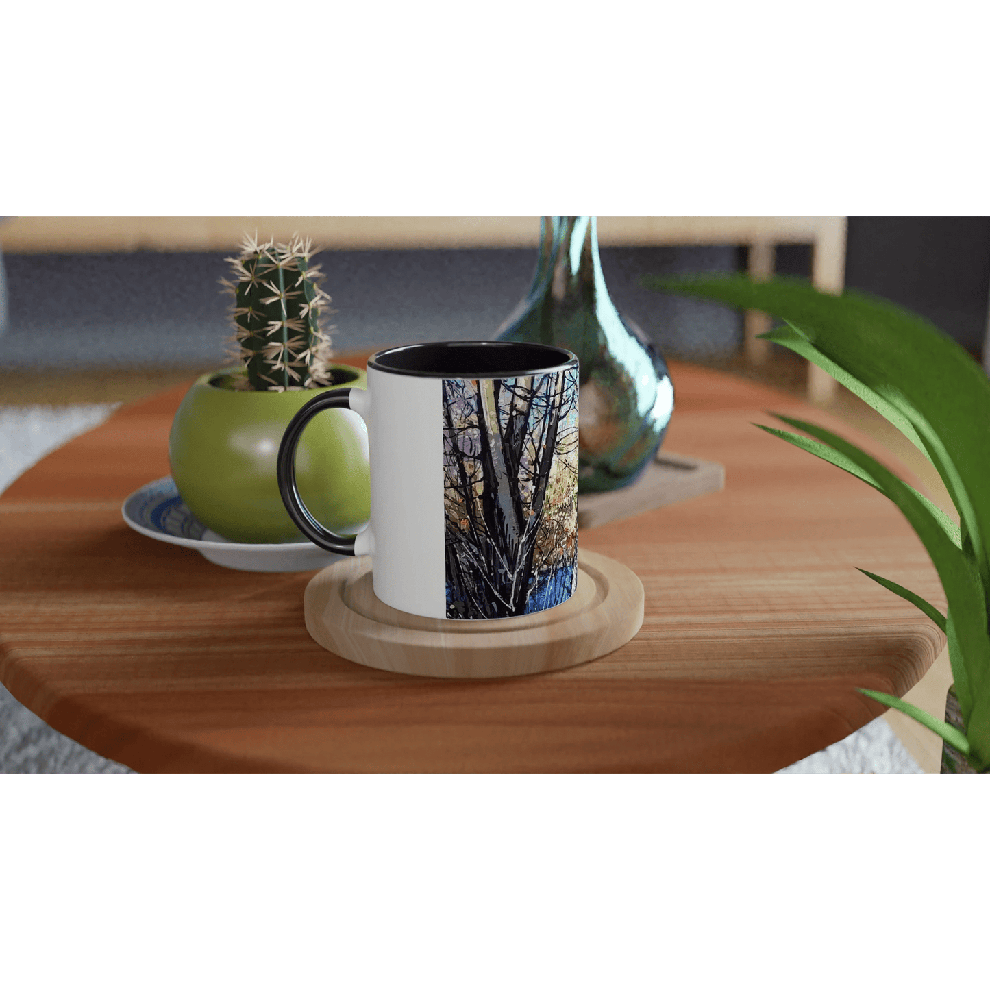 Rumors - White 11oz Ceramic Mug with Color Inside - eduardgurevich