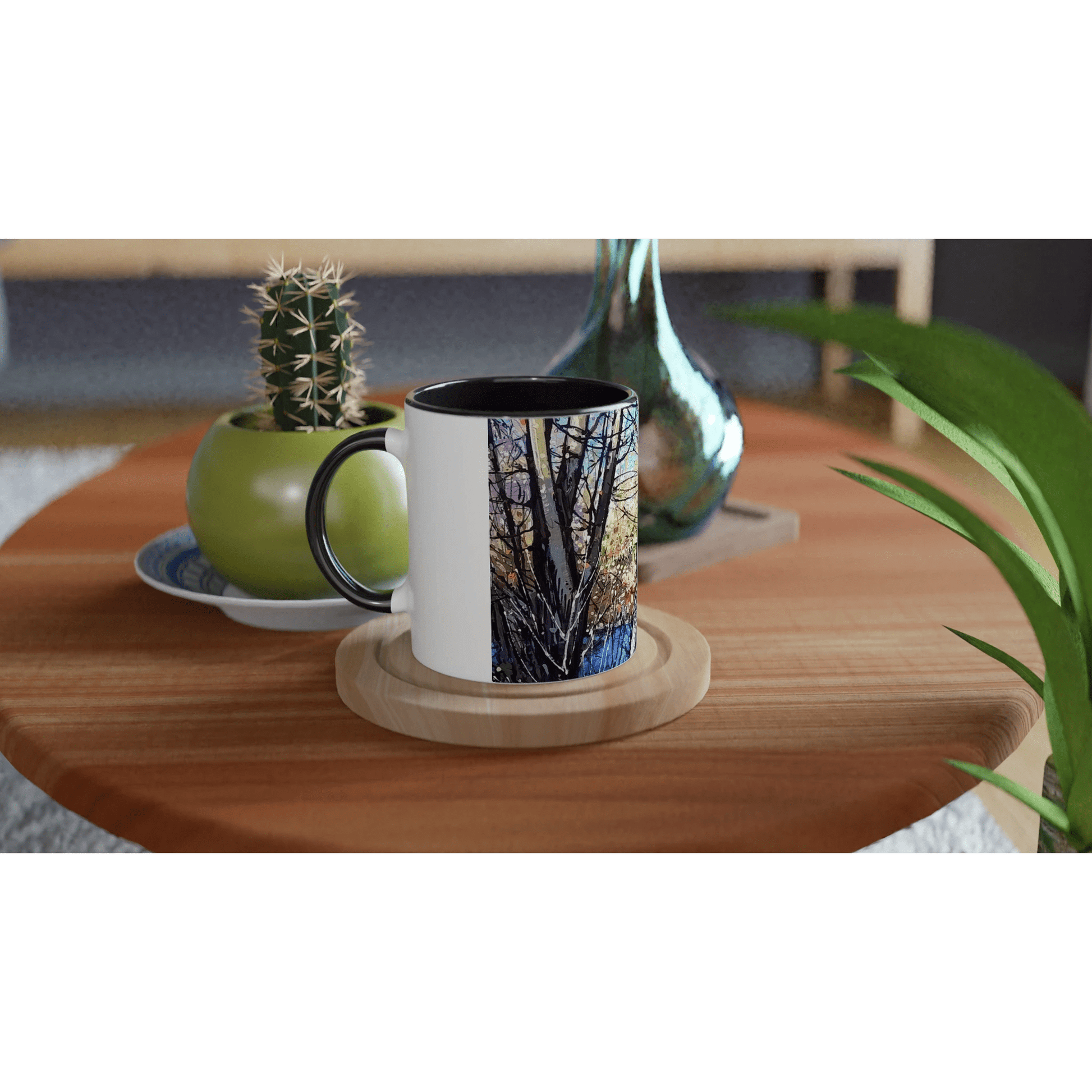 Rumors - White 11oz Ceramic Mug with Color Inside - eduardgurevich