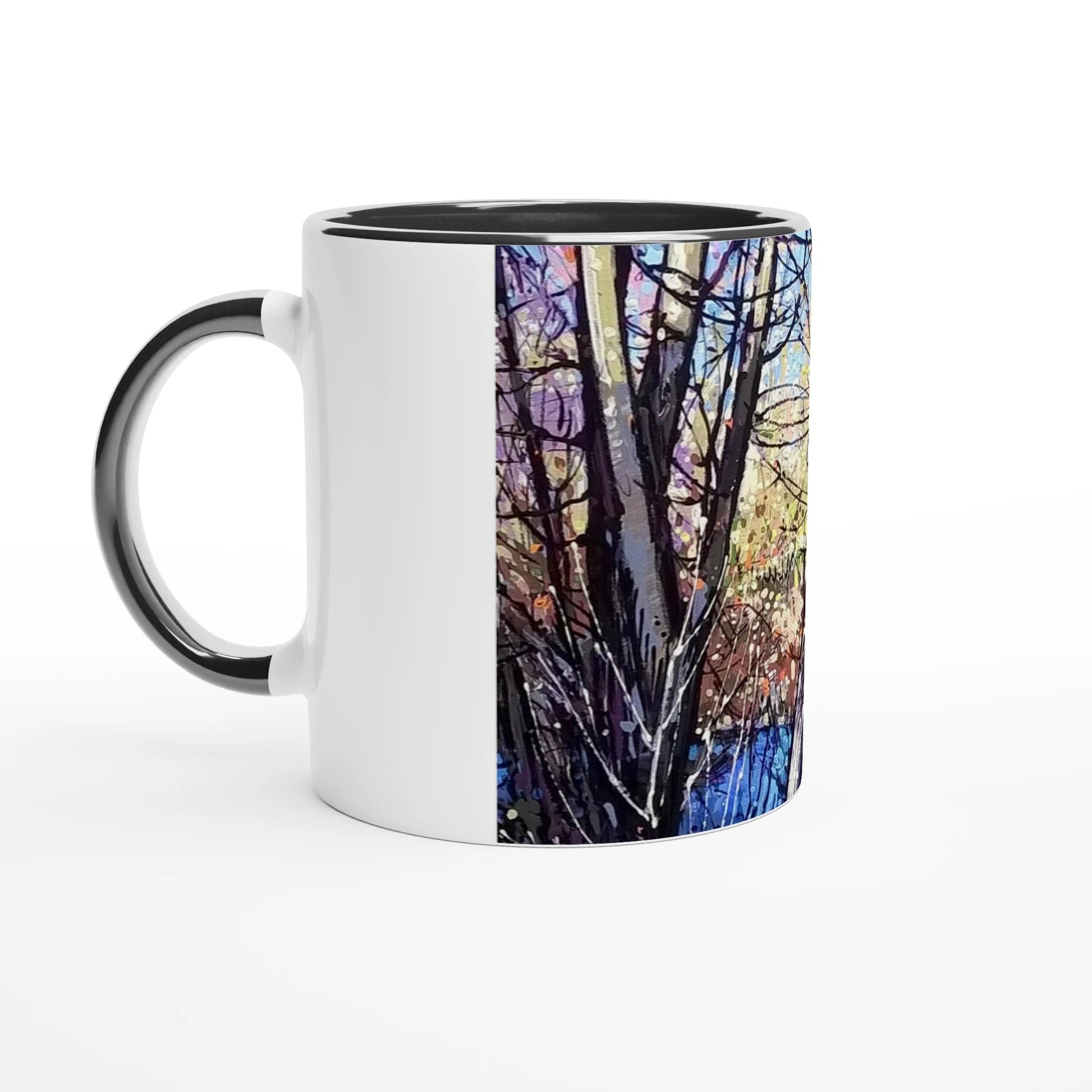 Rumors - White 11oz Ceramic Mug with Color Inside - eduardgurevich
