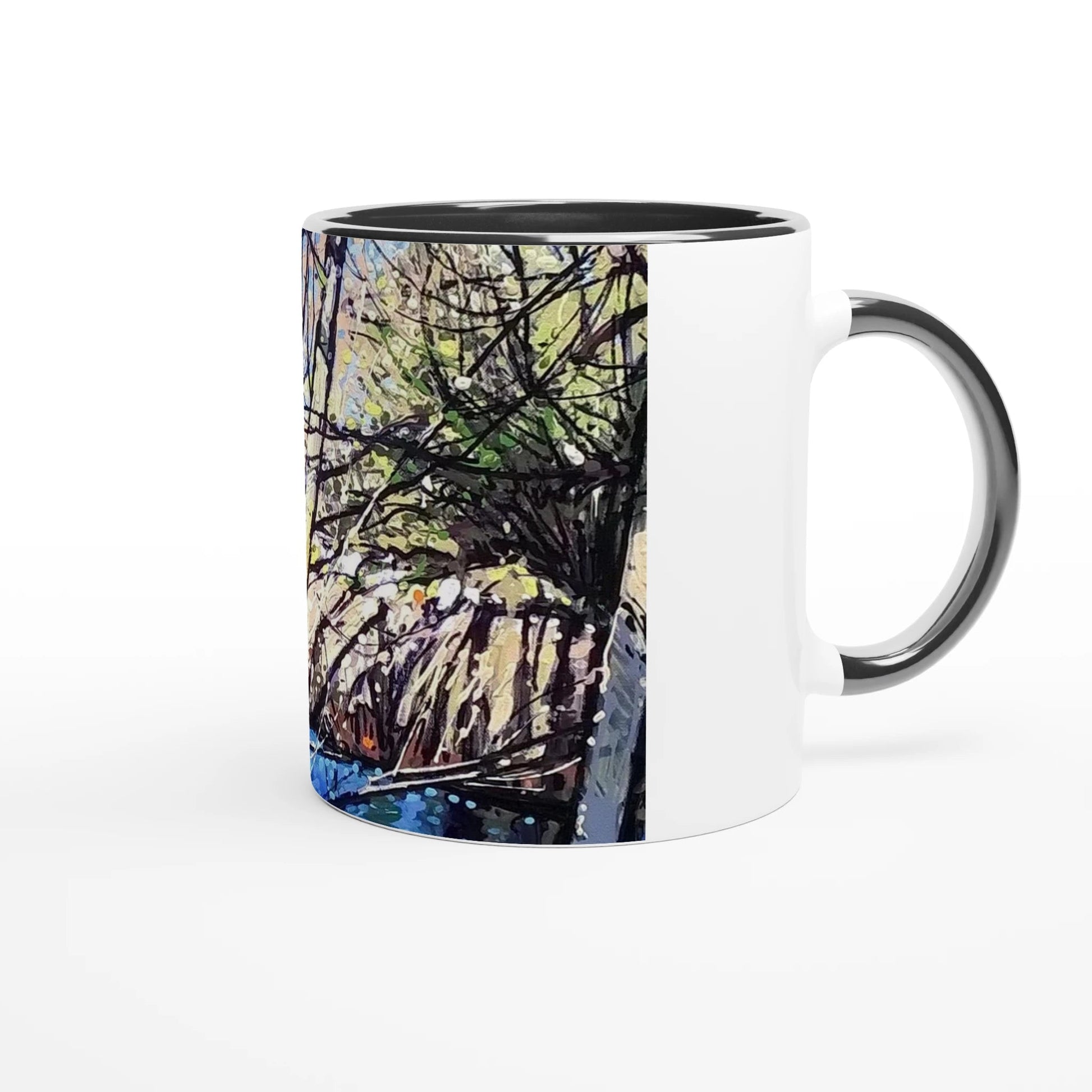 Rumors - White 11oz Ceramic Mug with Color Inside - eduardgurevich