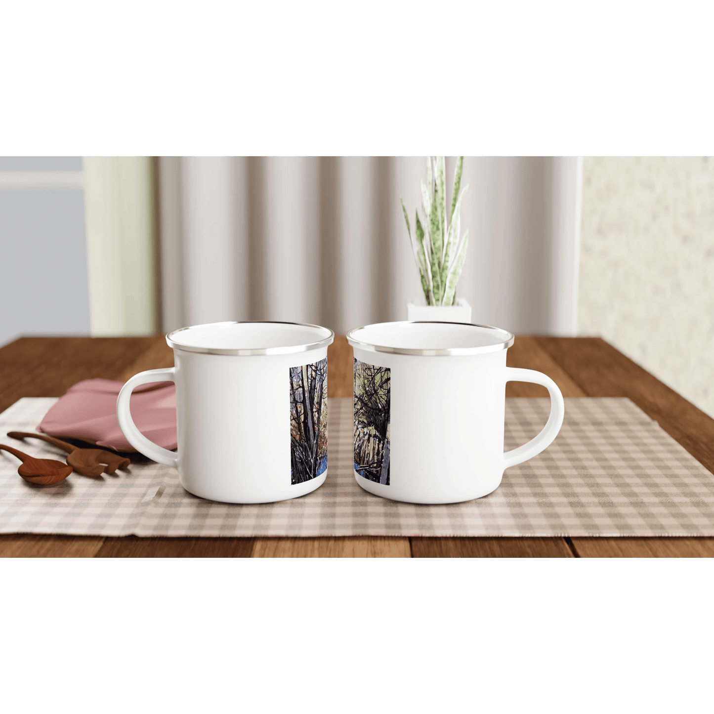 Rumors - White 12oz Enamel Mug - eduardgurevich