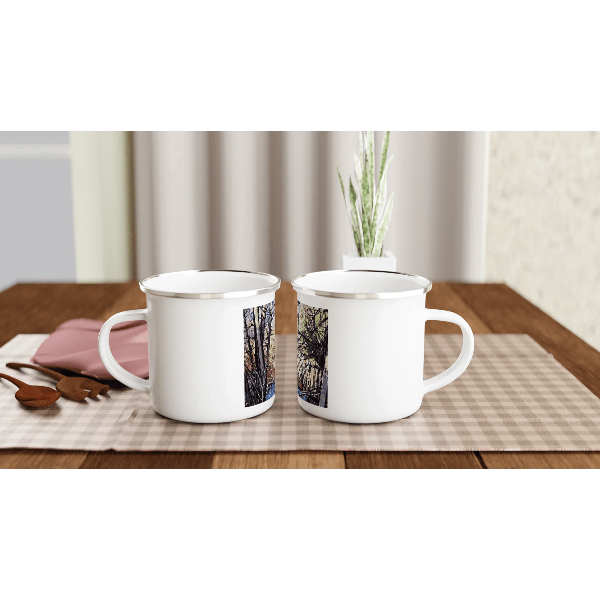 Rumors - White 12oz Enamel Mug - eduardgurevich