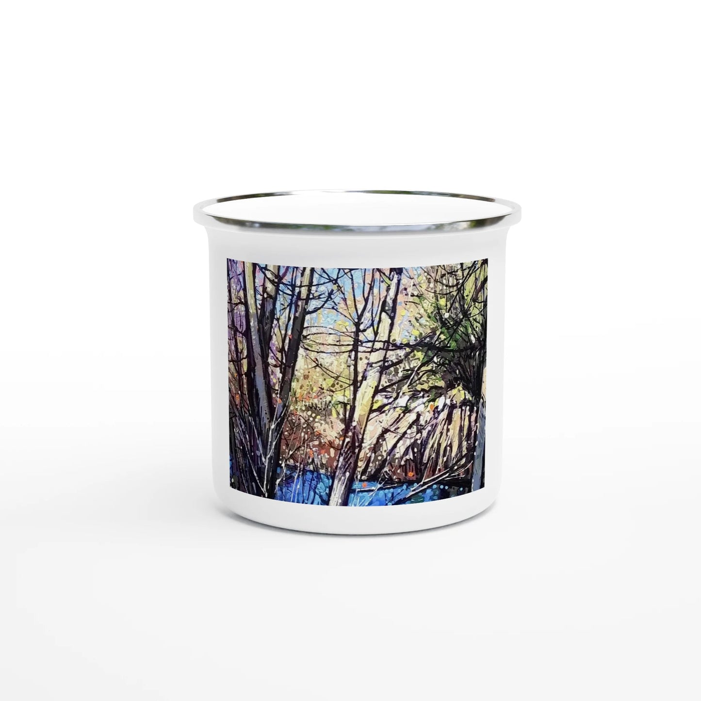 Rumors - White 12oz Enamel Mug - eduardgurevich