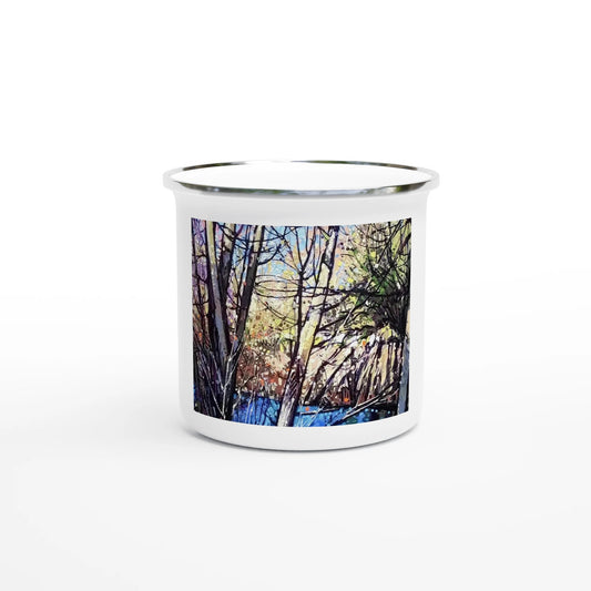 Rumors - White 12oz Enamel Mug - eduardgurevich