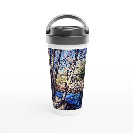 Rumors - White 15oz Stainless Steel Travel Mug - eduardgurevich