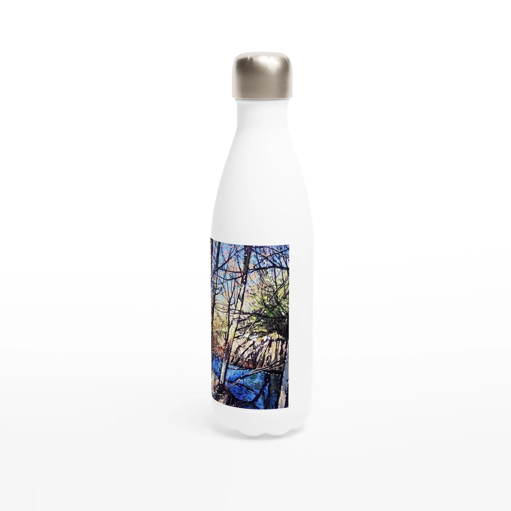 Rumors - White 17oz Stainless Steel Water Bottle - eduardgurevich