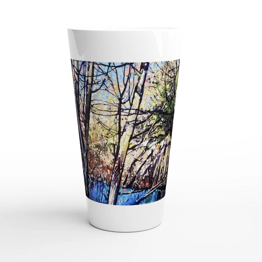 Rumors - White Latte 17oz Ceramic Mug - eduardgurevich
