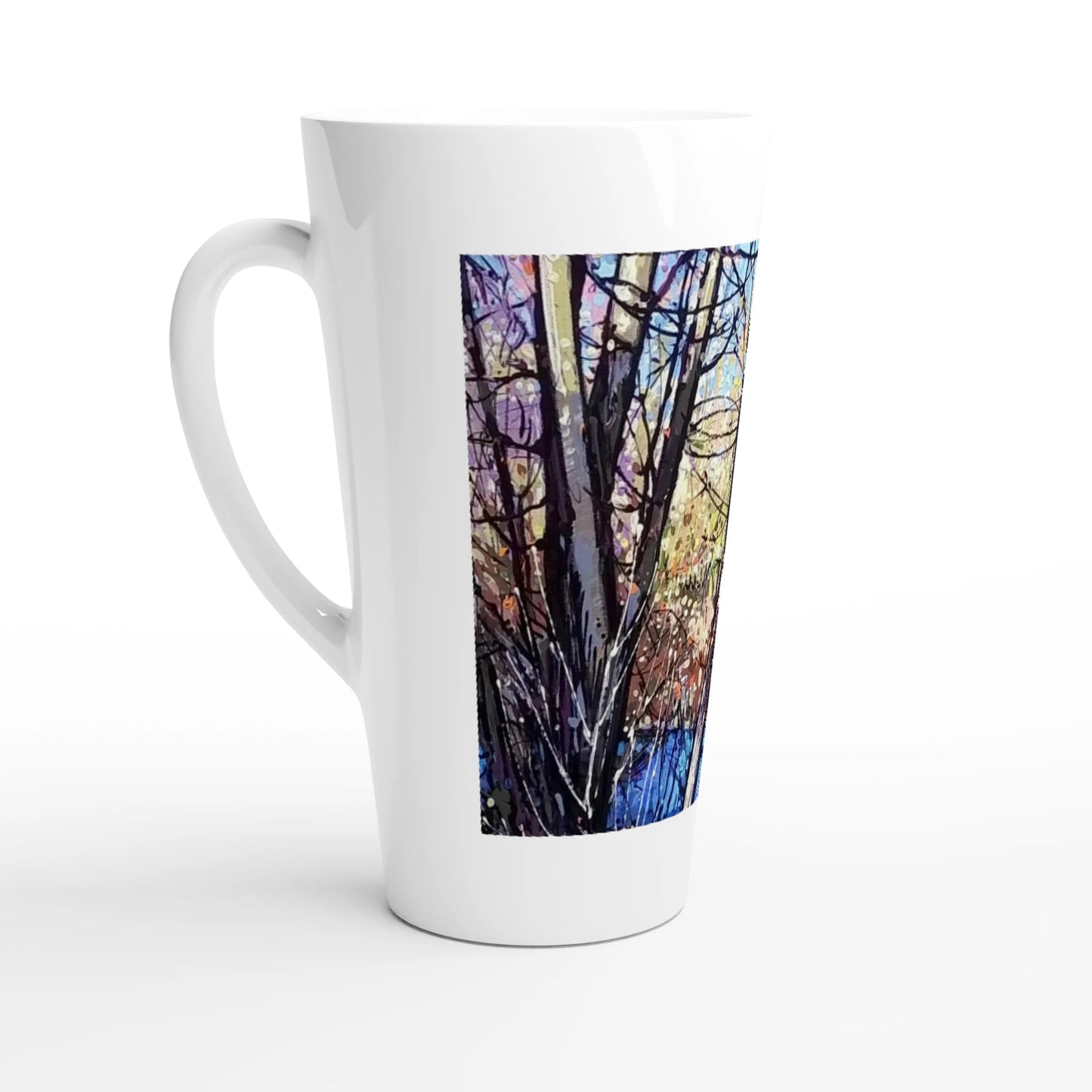 Rumors - White Latte 17oz Ceramic Mug - eduardgurevich