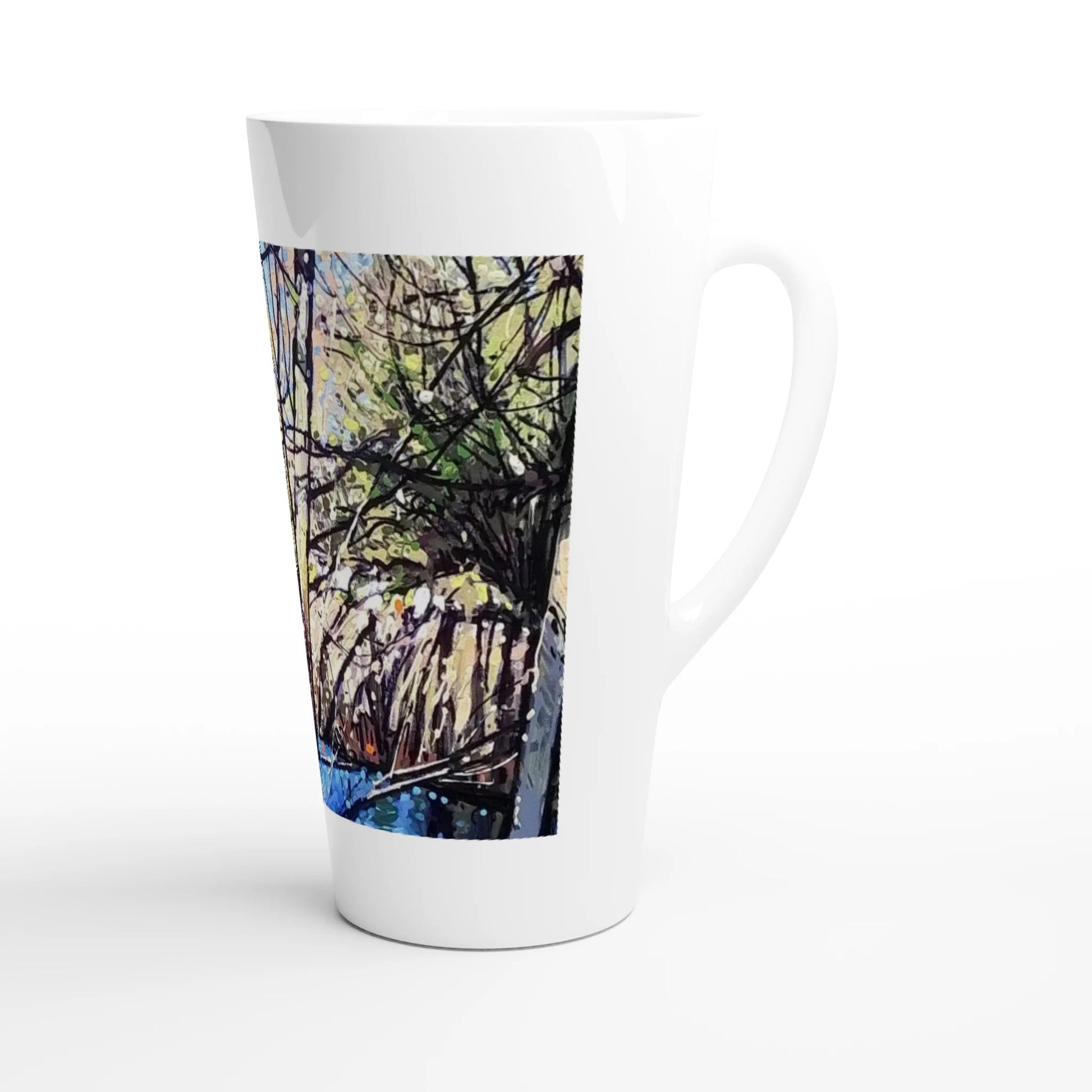 Rumors - White Latte 17oz Ceramic Mug - eduardgurevich