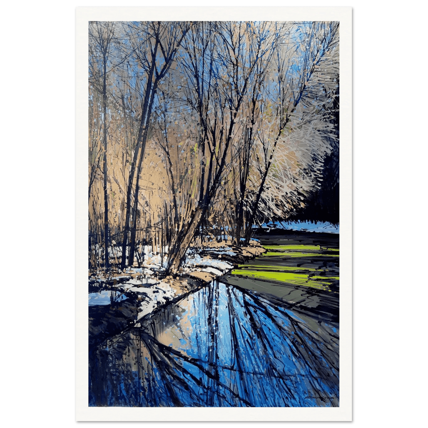 Running away - Museum - Quality Matte Paper Poster - eduardgurevich 60x90 cm / 24x36″