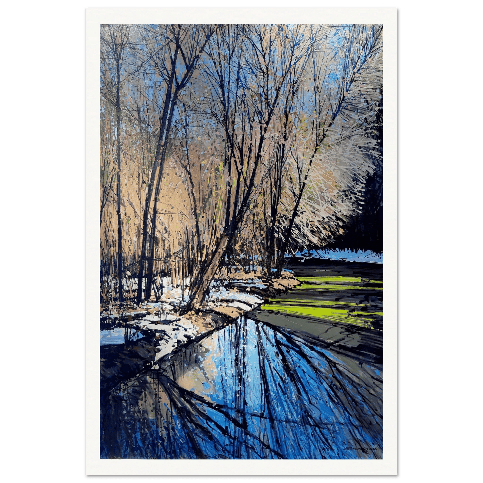 Running away - Museum - Quality Matte Paper Poster - eduardgurevich 60x90 cm / 24x36″
